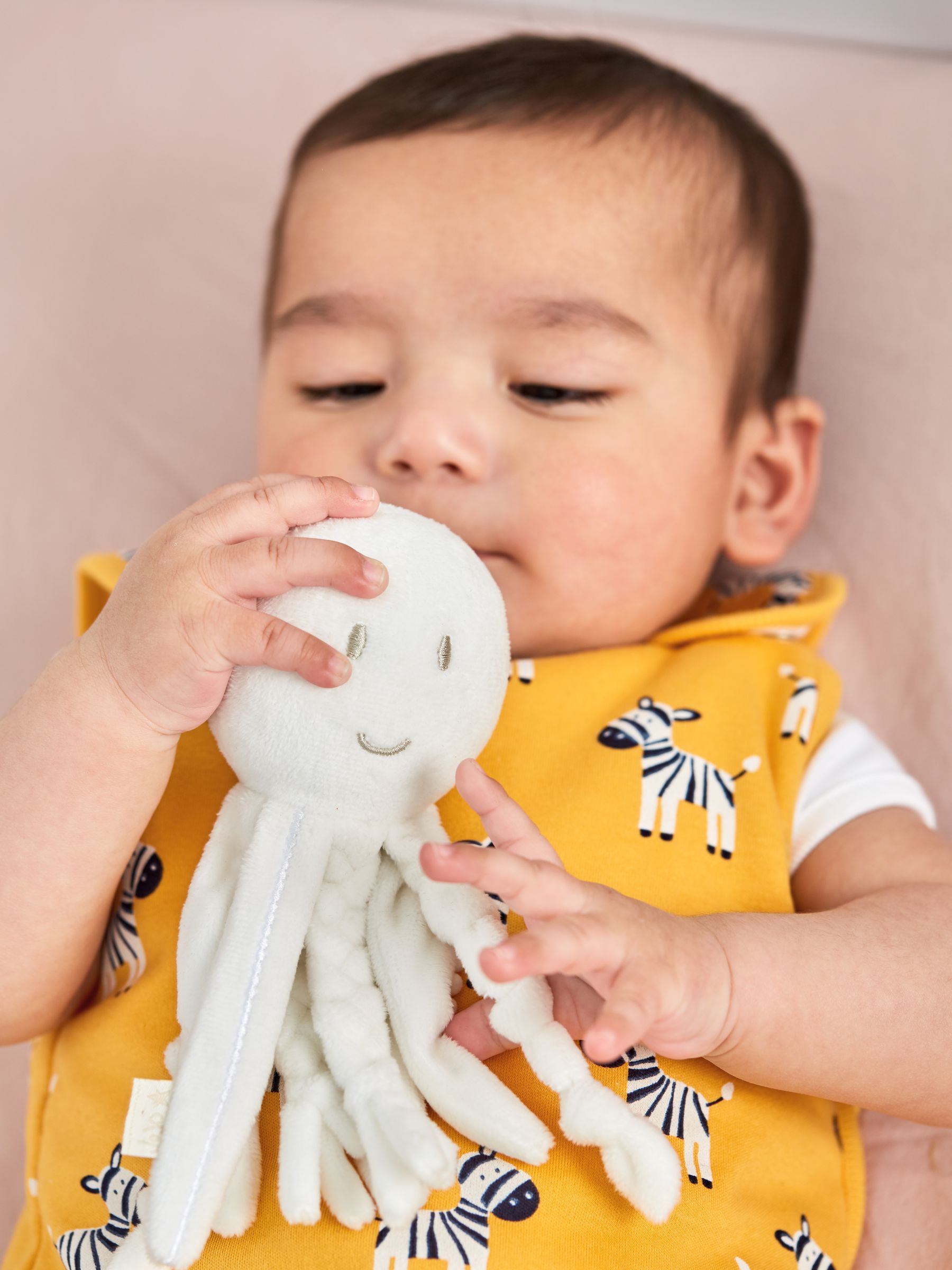 Baby Octopus Soft Toy in White - Image 2 of 3