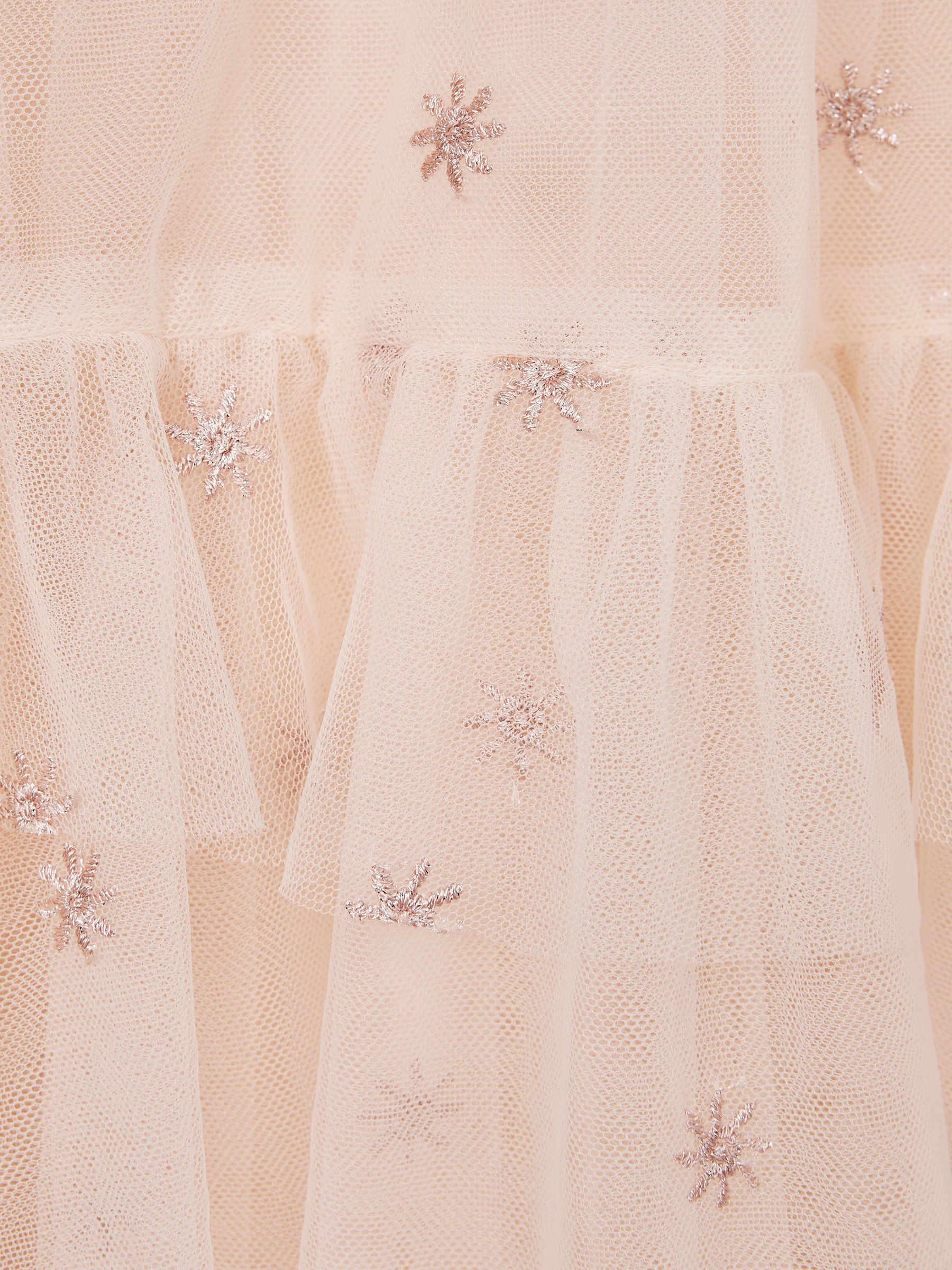 9-12 yrs Tulle Embroidered Dress in Pale Pink - Image 6 of 6