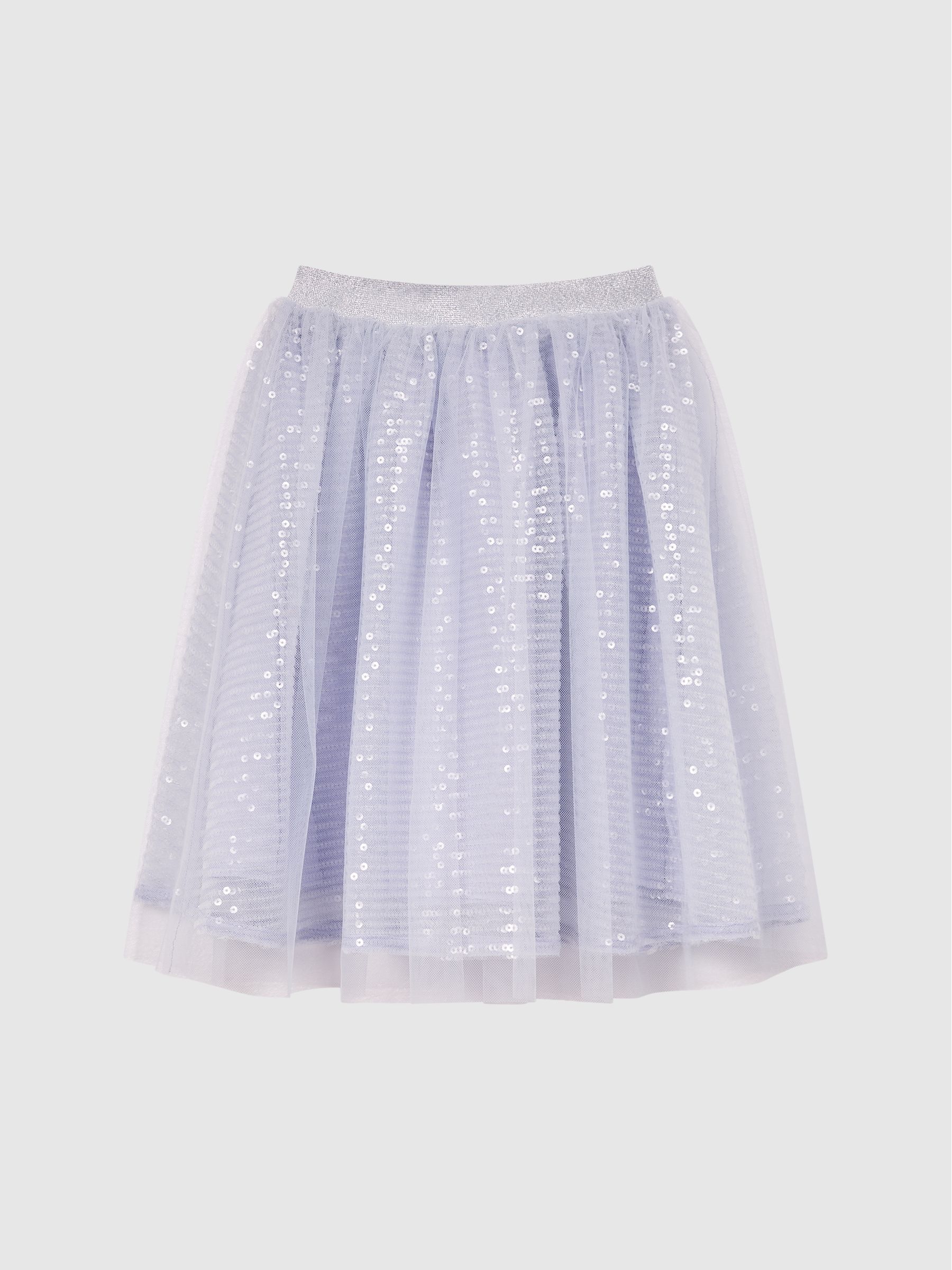 4-9 yrs Sequin Midi Skirt in Lilac - Image 2 of 6