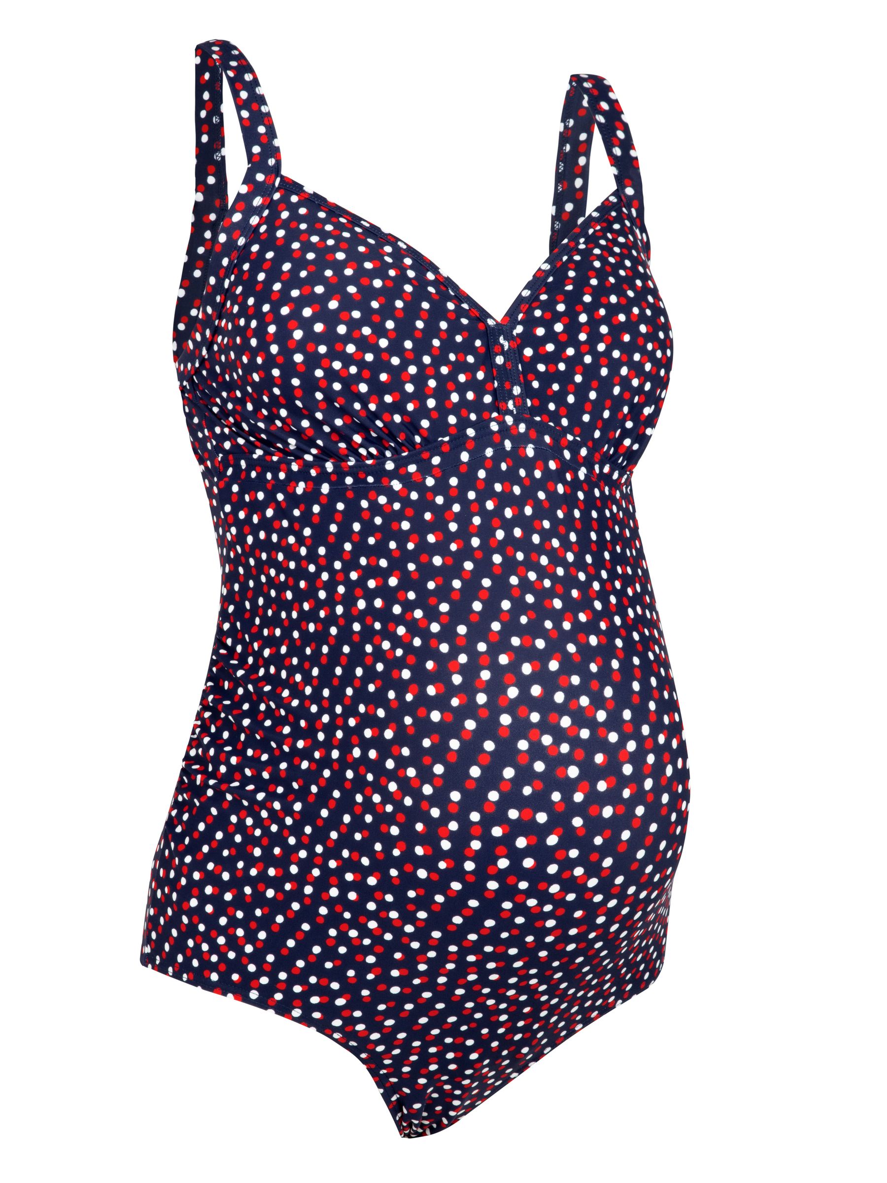 Navy Blue & White Spot Spot Maternity Swimsuit - Image 3 of 4