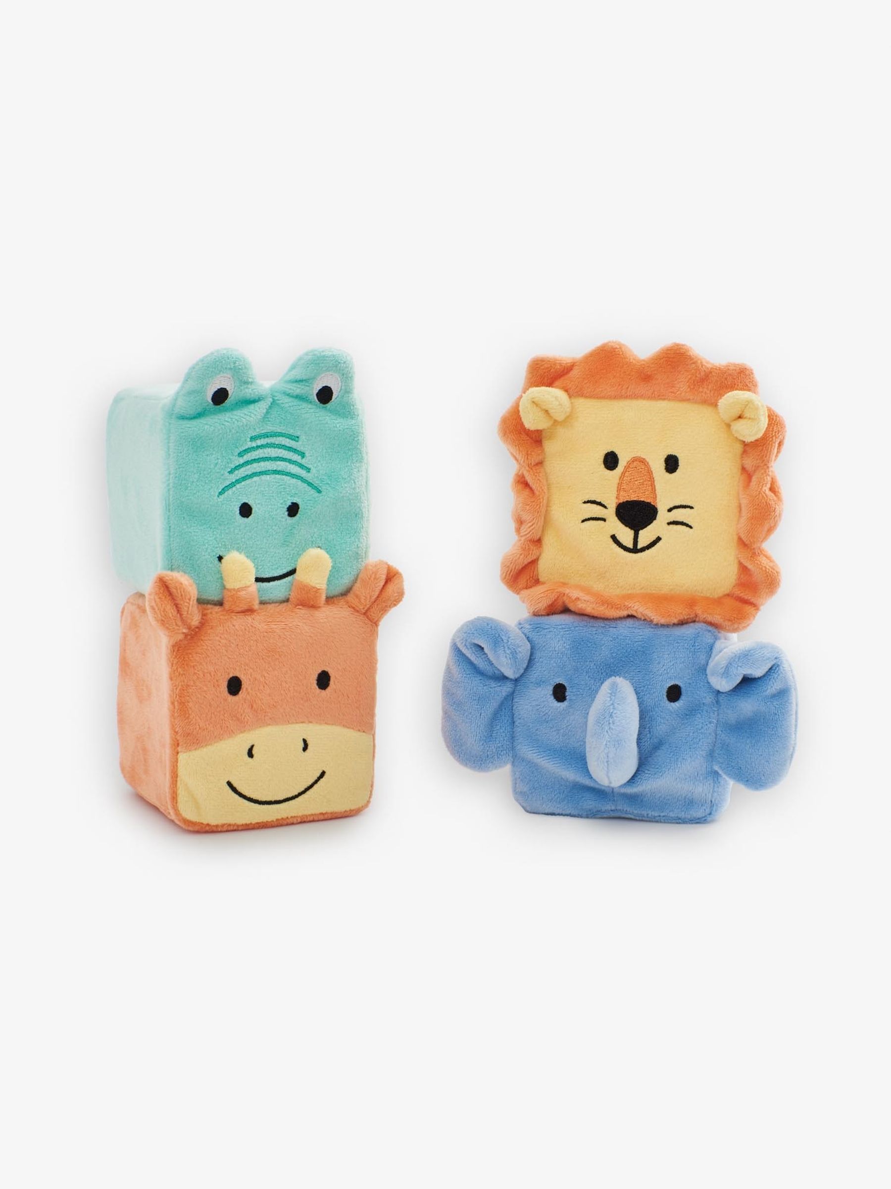 4-Pack Plush Safari Cubes in Multi - Image 1 of 6