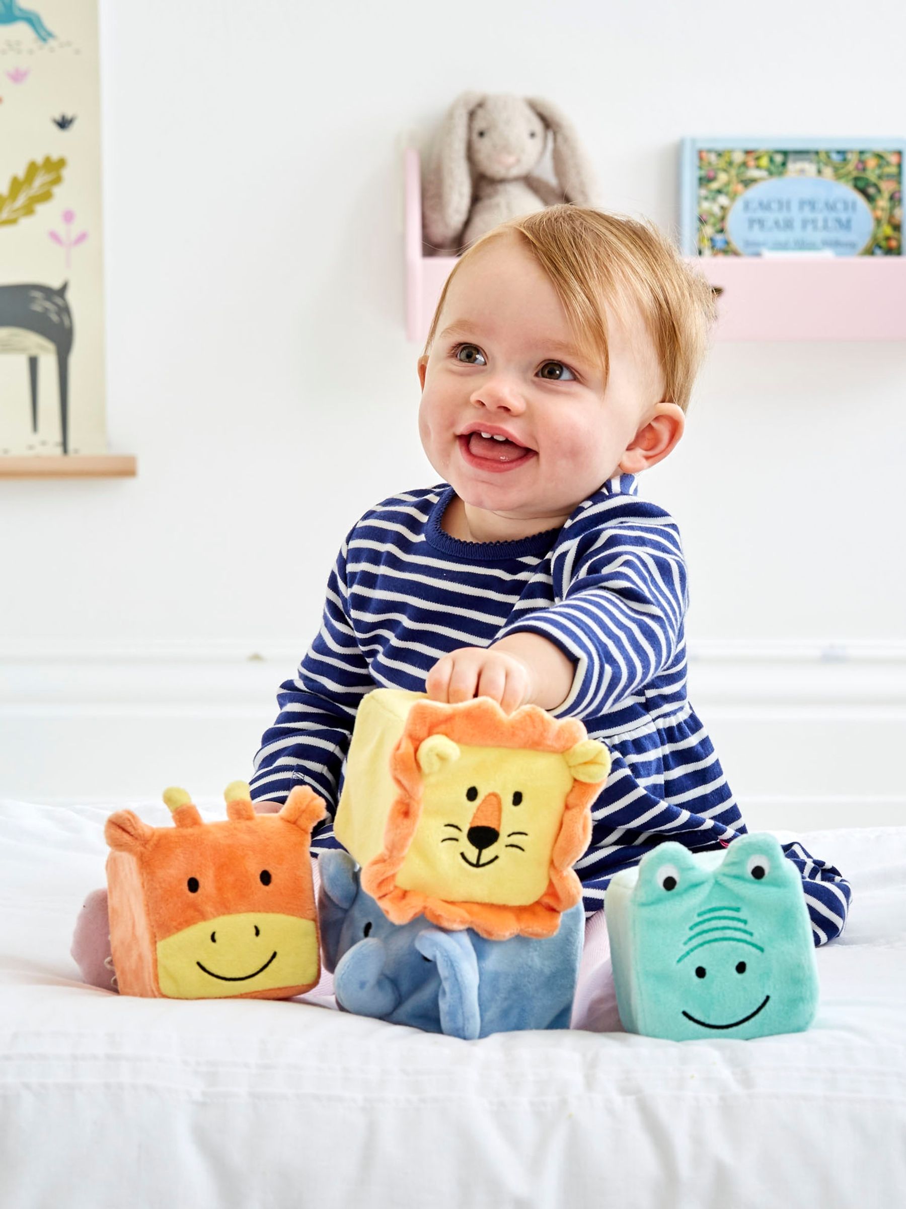 4-Pack Plush Safari Cubes in Multi - Image 6 of 6