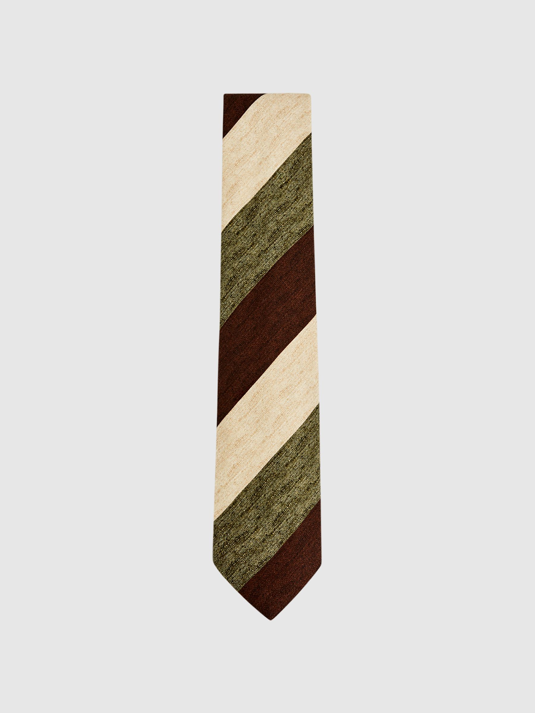 Club Print Silk Tie in Green - Image 4 of 5