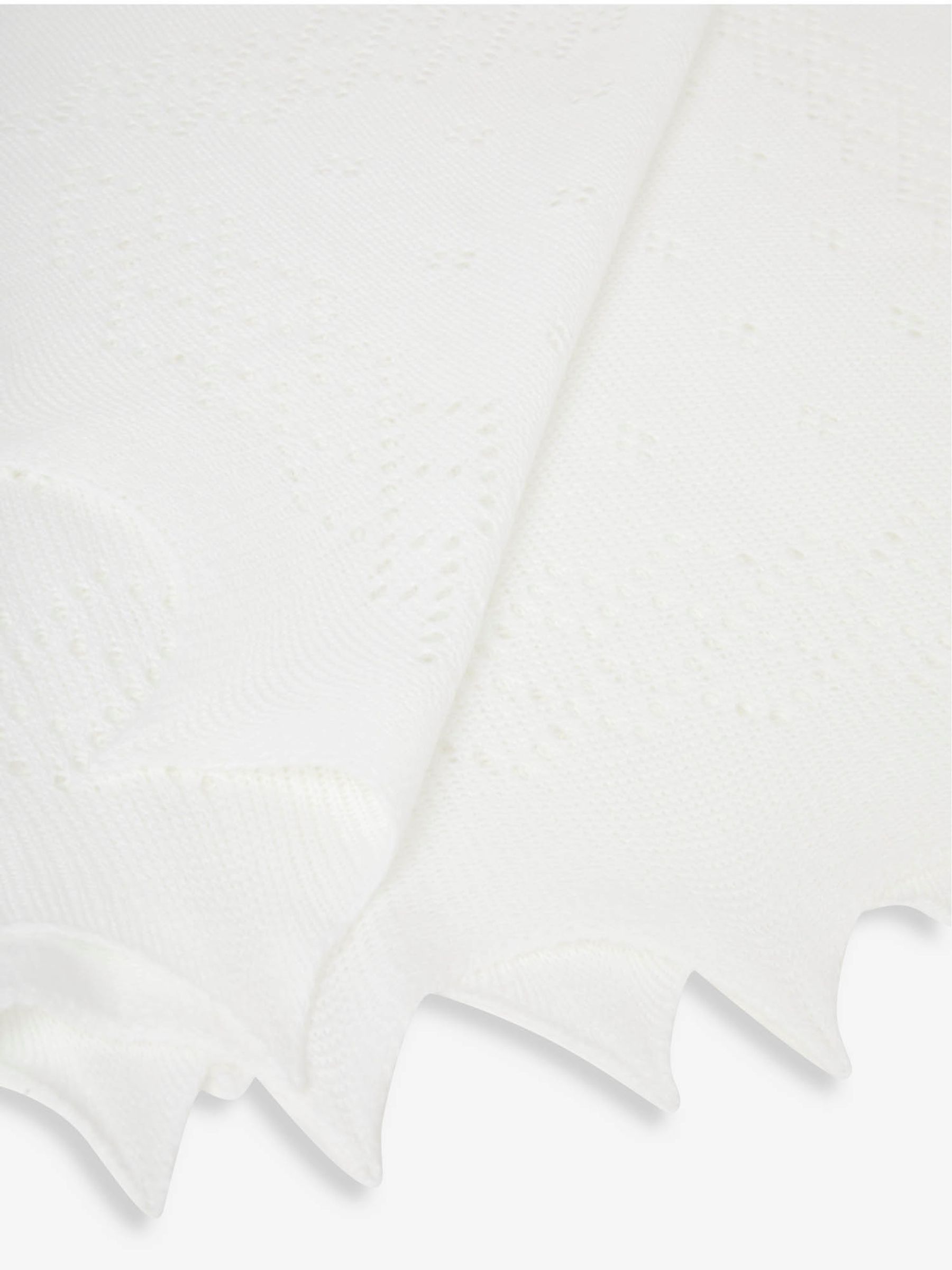 Traditional Newborn Shawl in White - Image 4 of 5