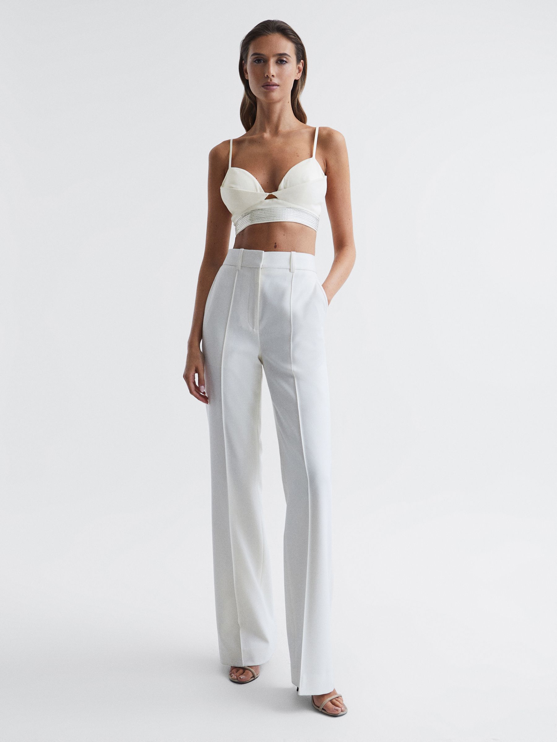 Embellished Bra Top in White - Image 3 of 6
