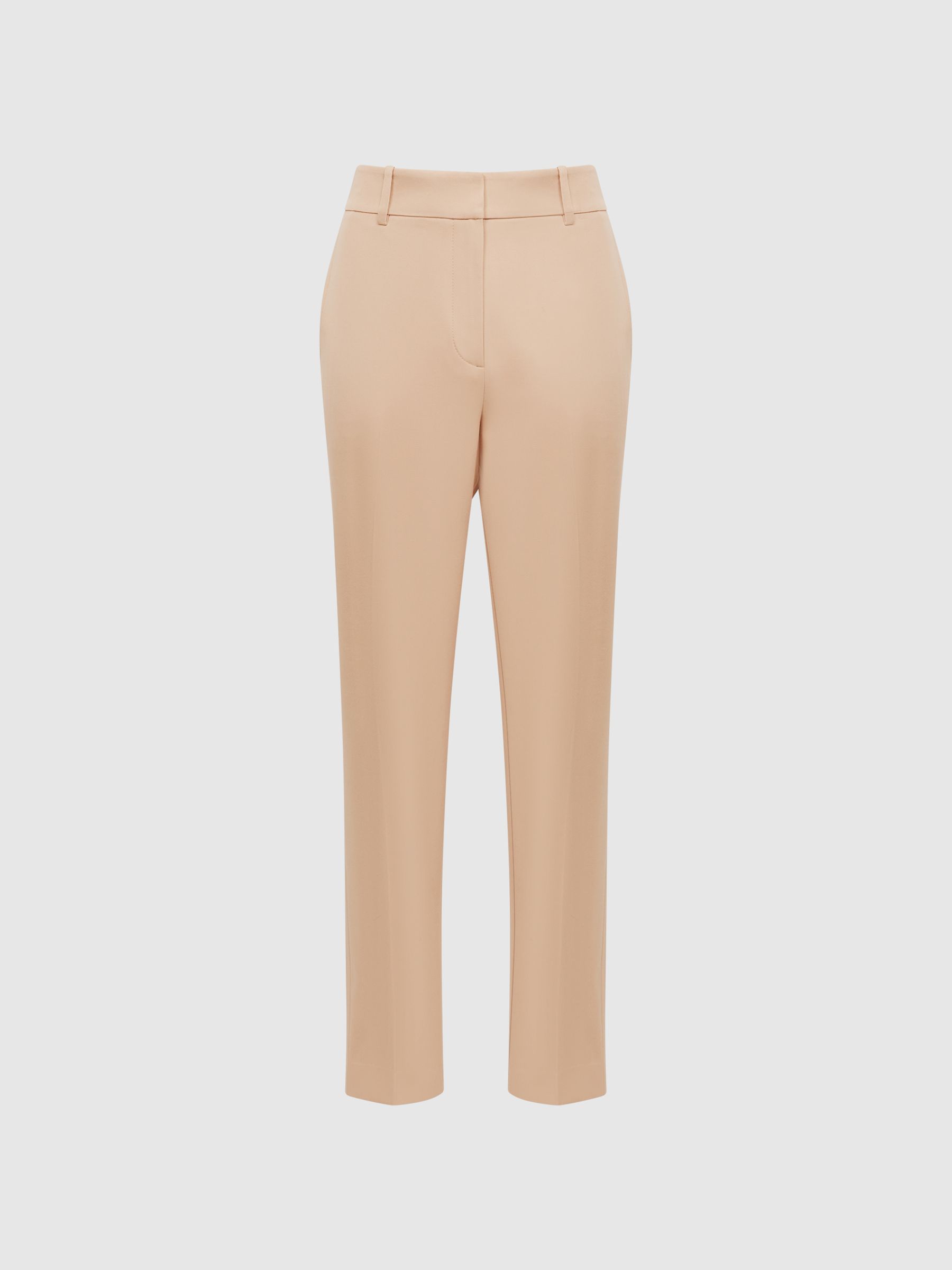 Slim Fit High Rise Trousers in Camel - Image 2 of 5 Slim Fit High Rise Trousers in Camel - Image 2 of 5