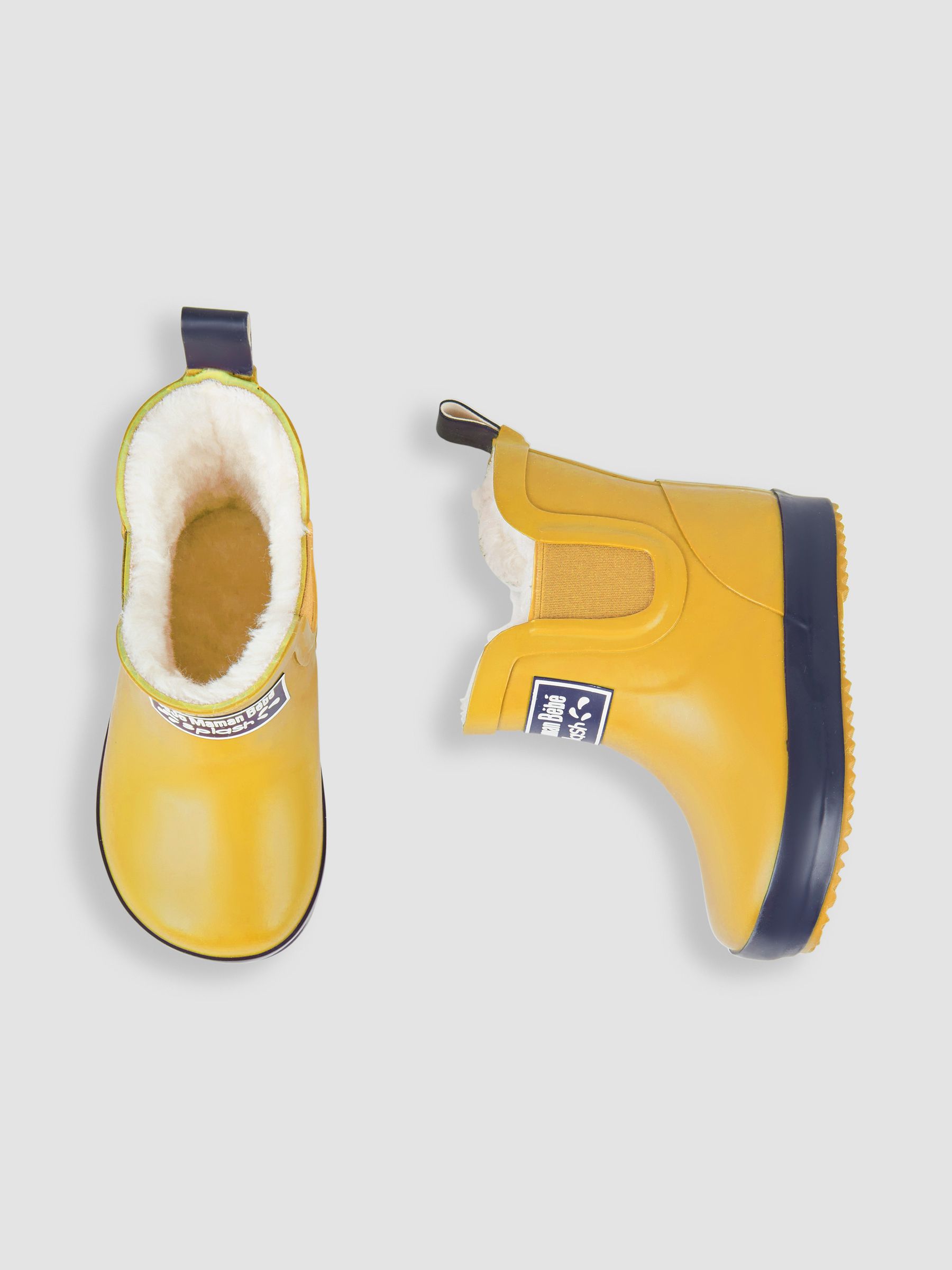 Mustard Yellow Cosy Lined Ankle Wellies - Image 4 of 5