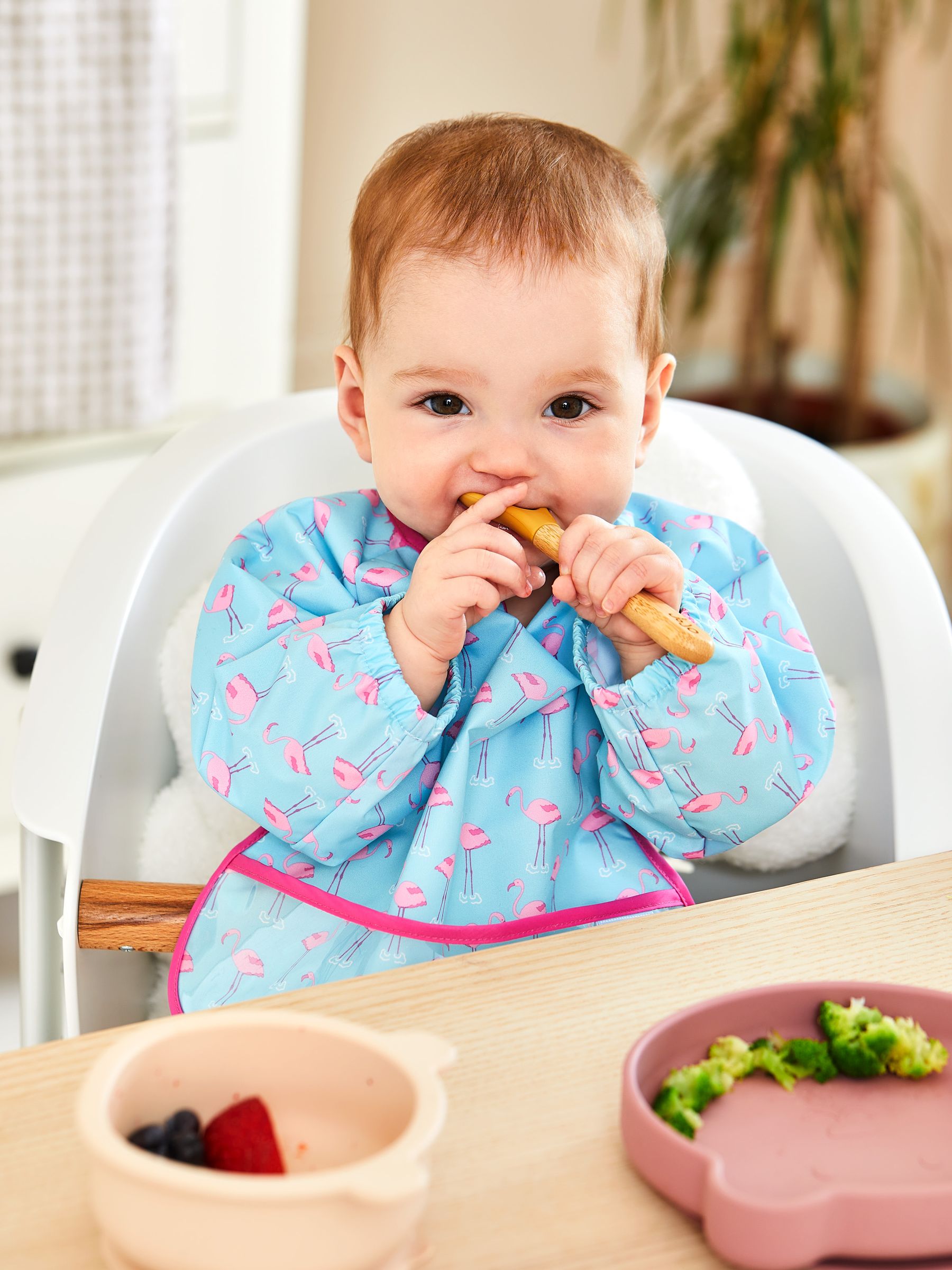 Blue Flamingo Deluxe Sleeved Bib - Image 2 of 3