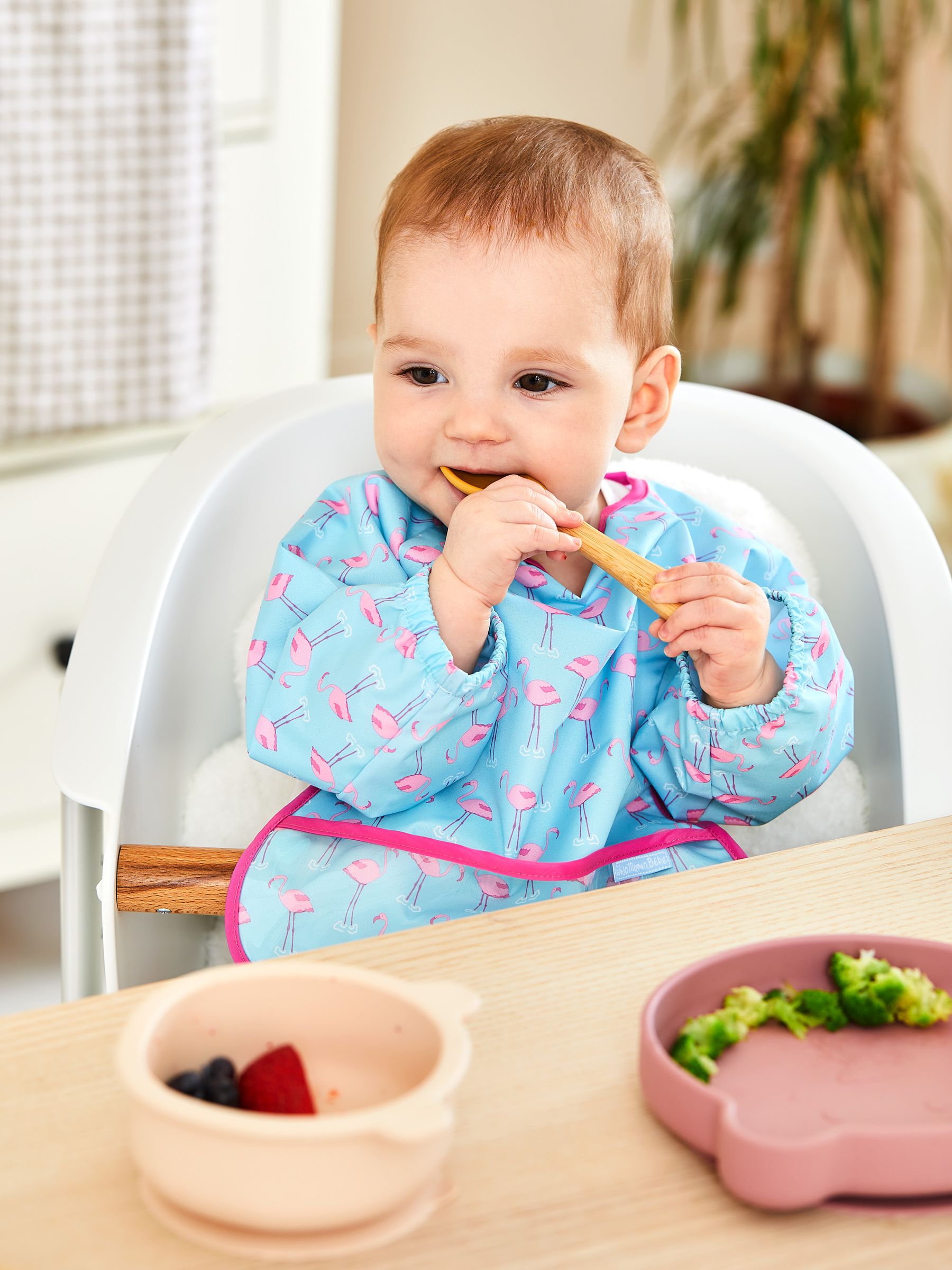 Blue Flamingo Deluxe Sleeved Bib - Image 3 of 3