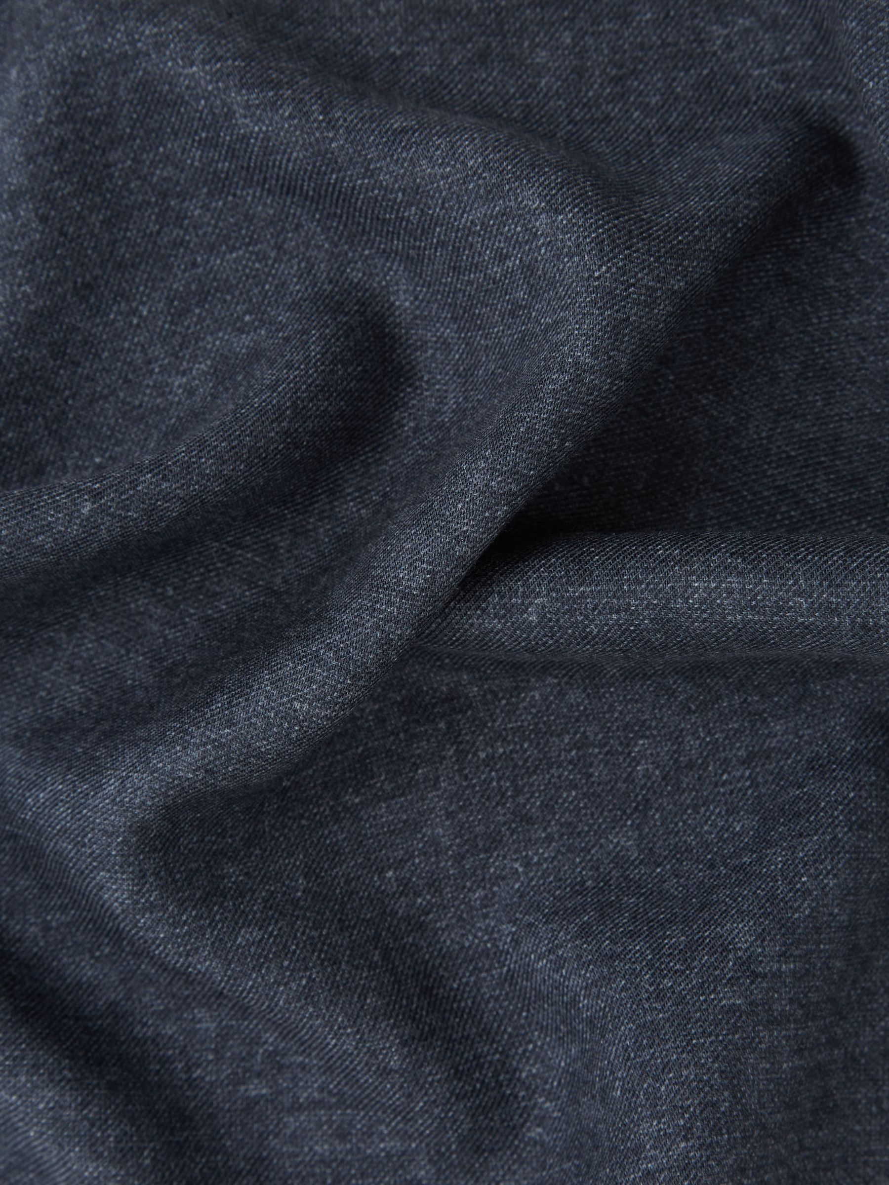 Wool-Silk Blend Pocket Square in Indigo - Image 5 of 5