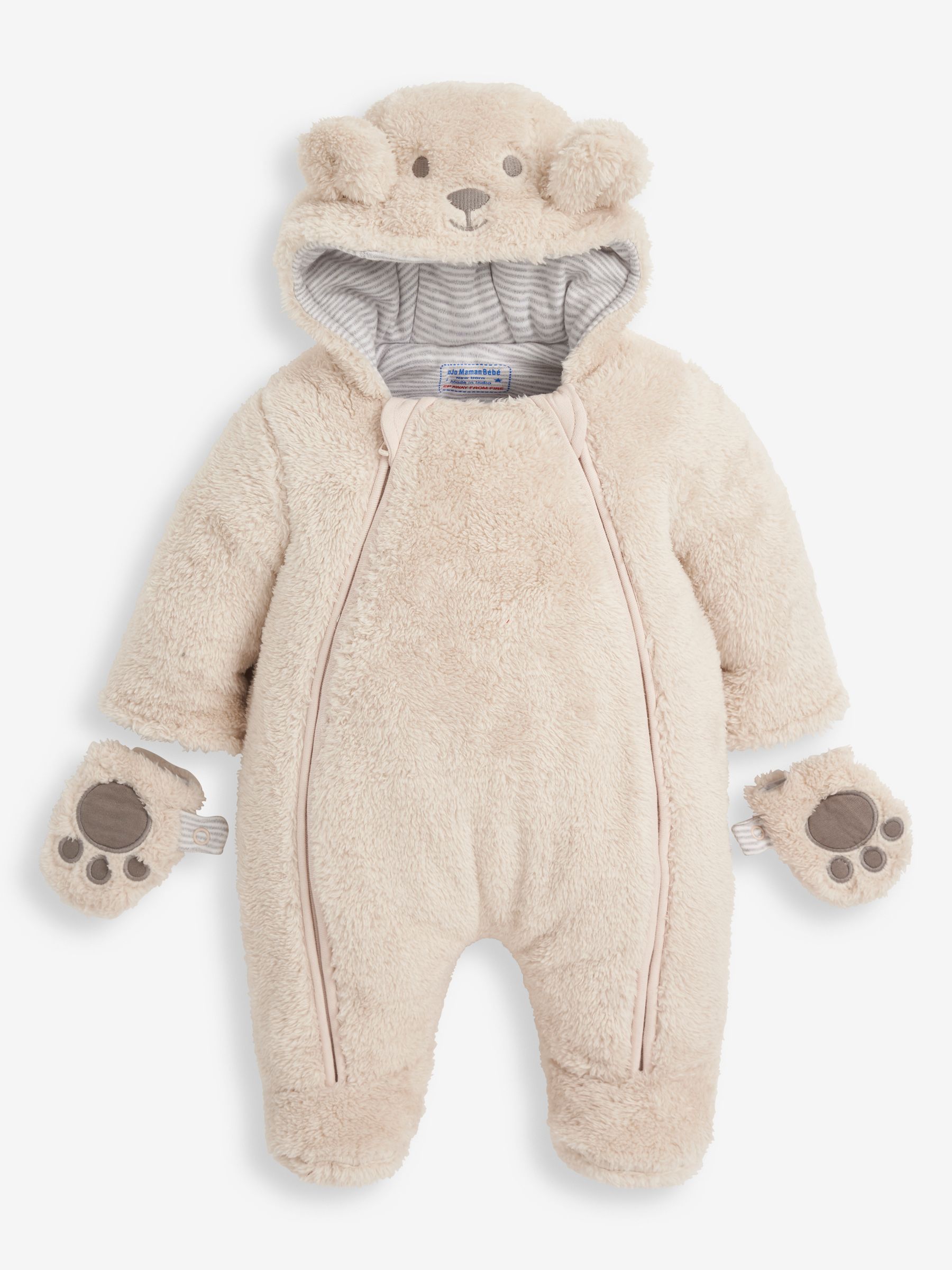Mocha Bear Cosy Pramsuit - Image 4 of 6