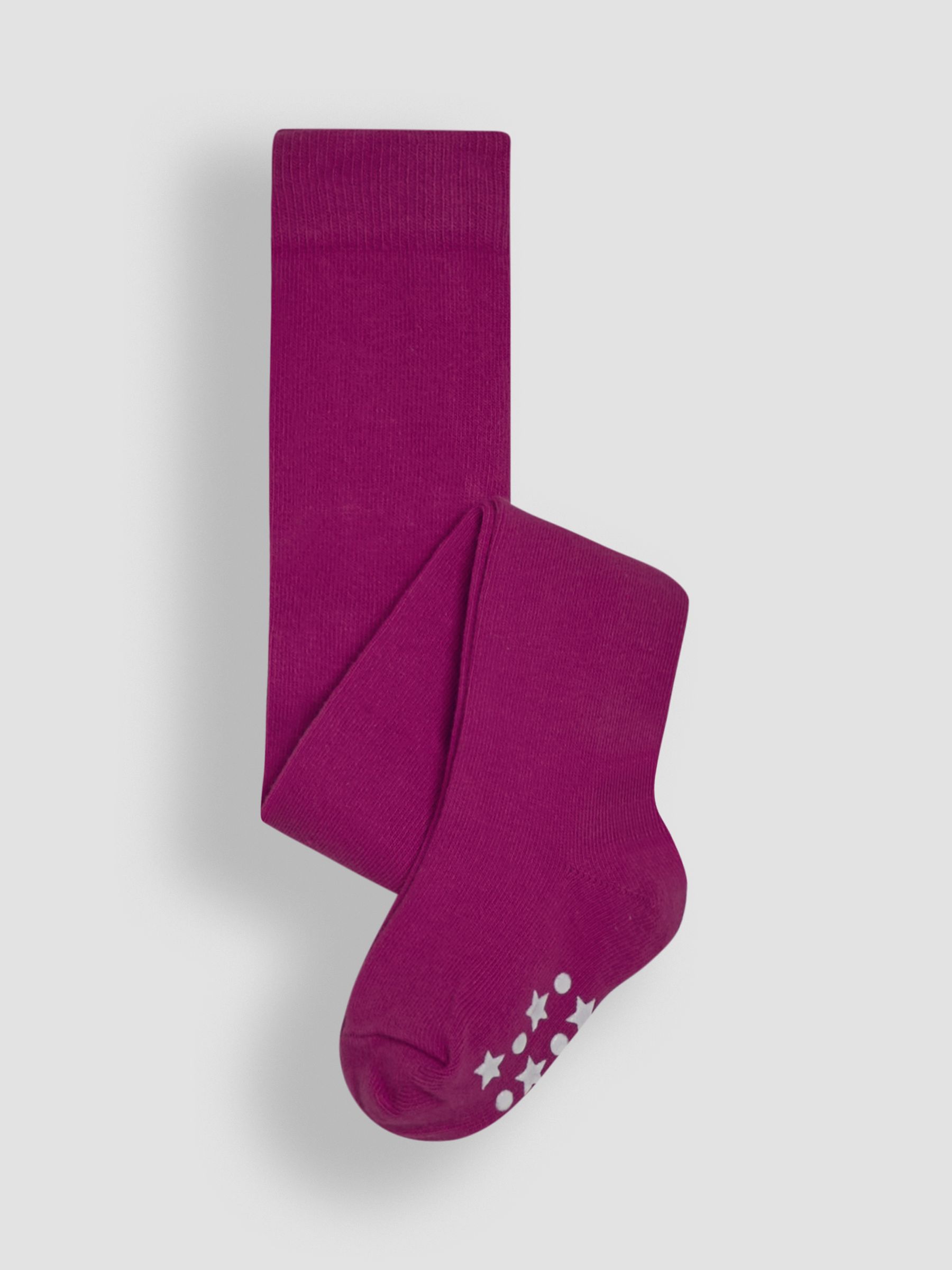 Damson Purple Cotton Rich Plain Tights - Image 1 of 3