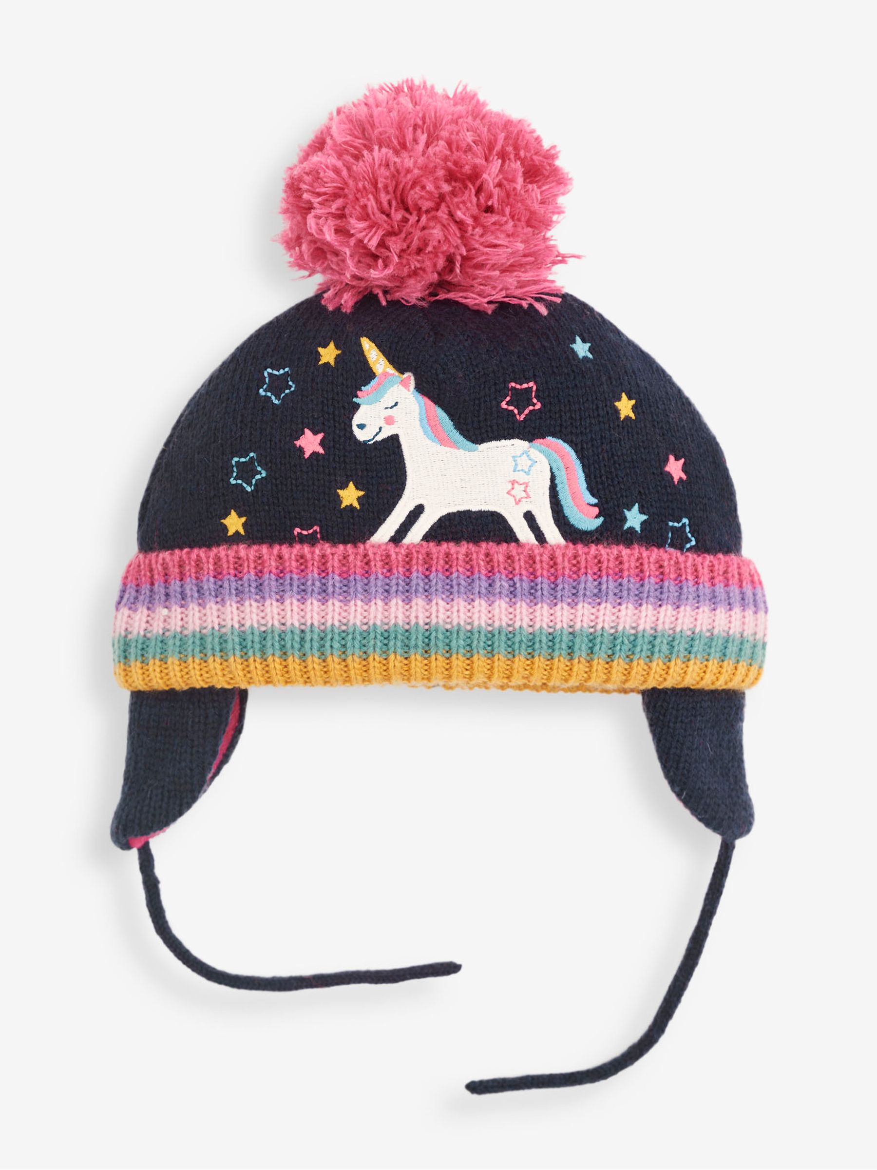 Navy Girls' Unicorn Hat - Image 1 of 5