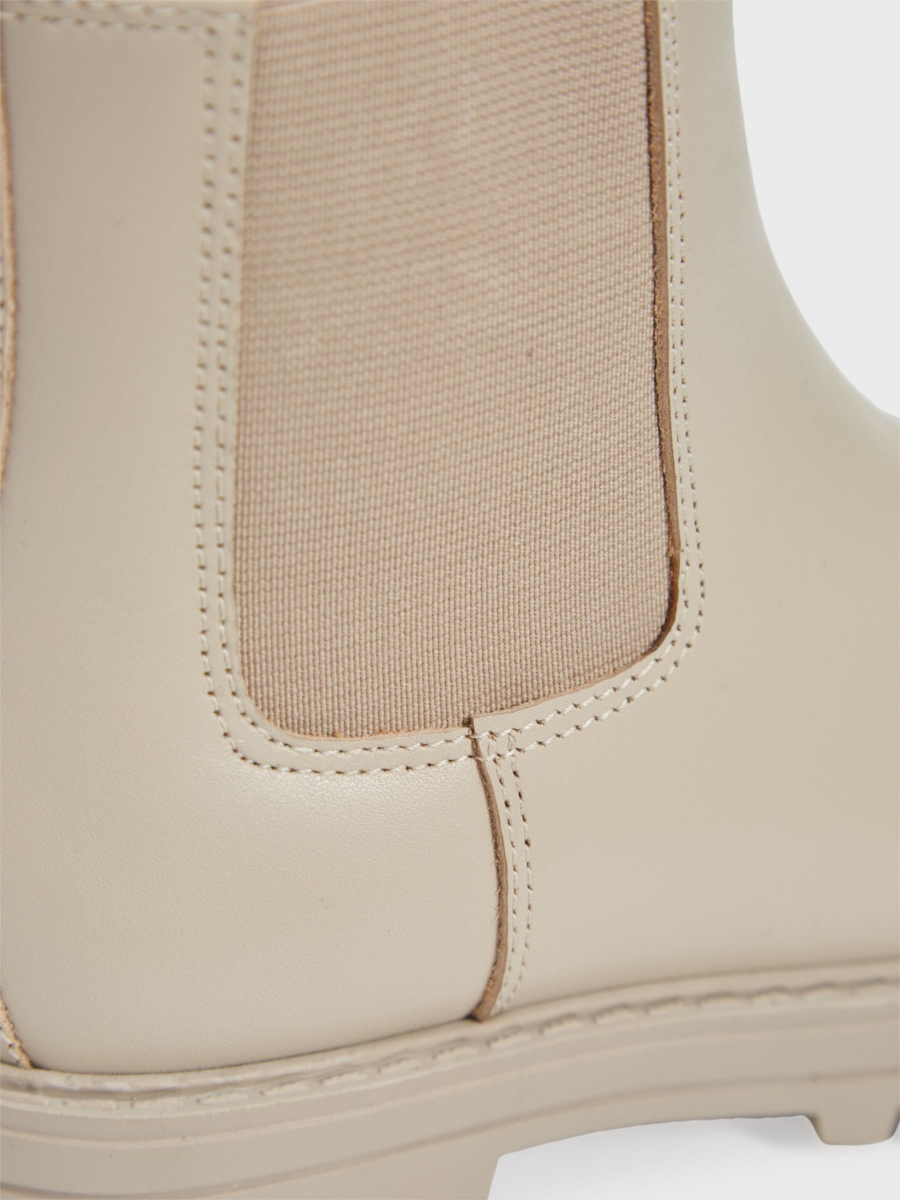 Leather Chelsea Boots in Nude - Image 6 of 7