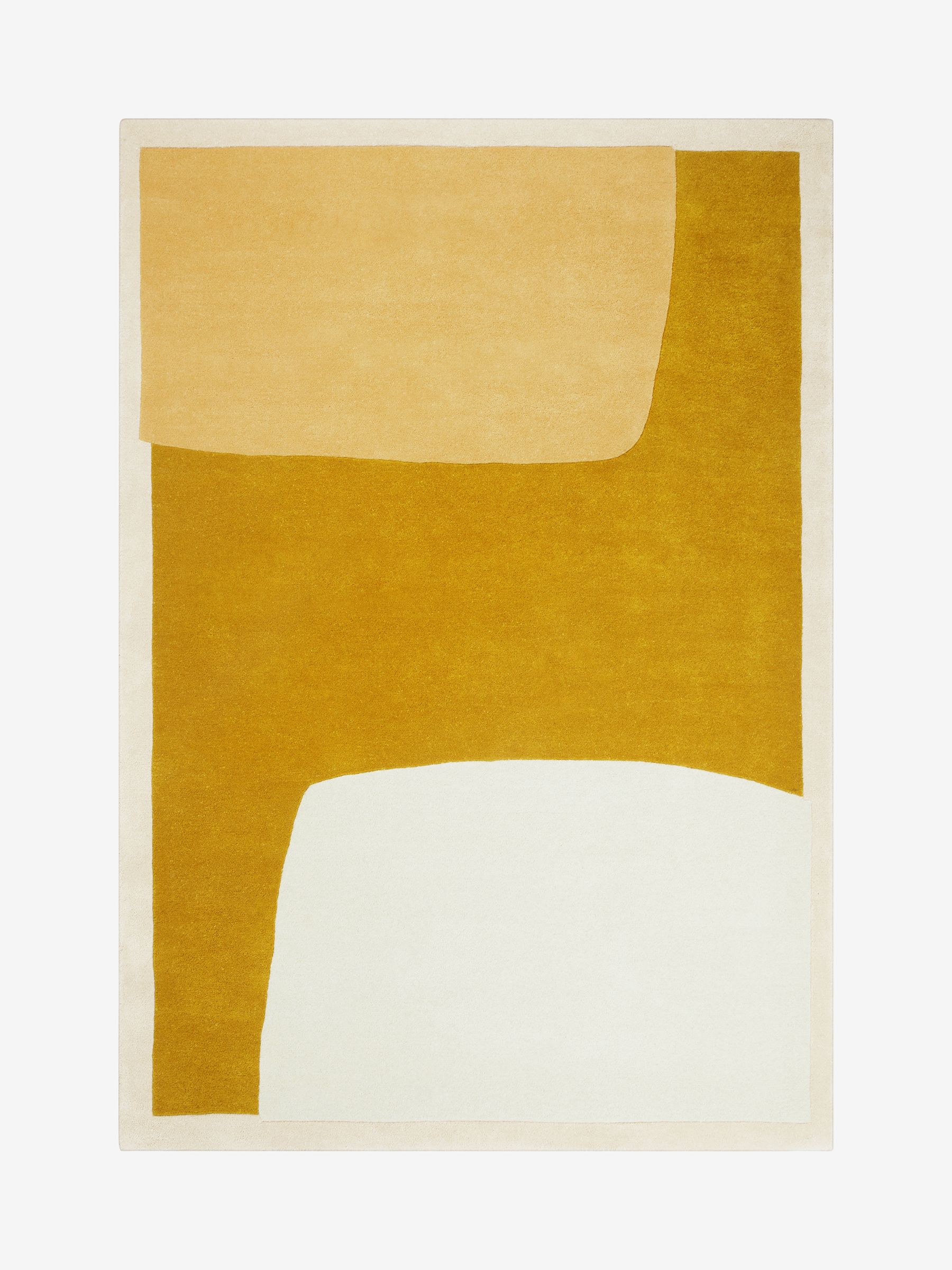 Jasper Conran London Yellow Abstract Wool Rug - Image 4 of 4