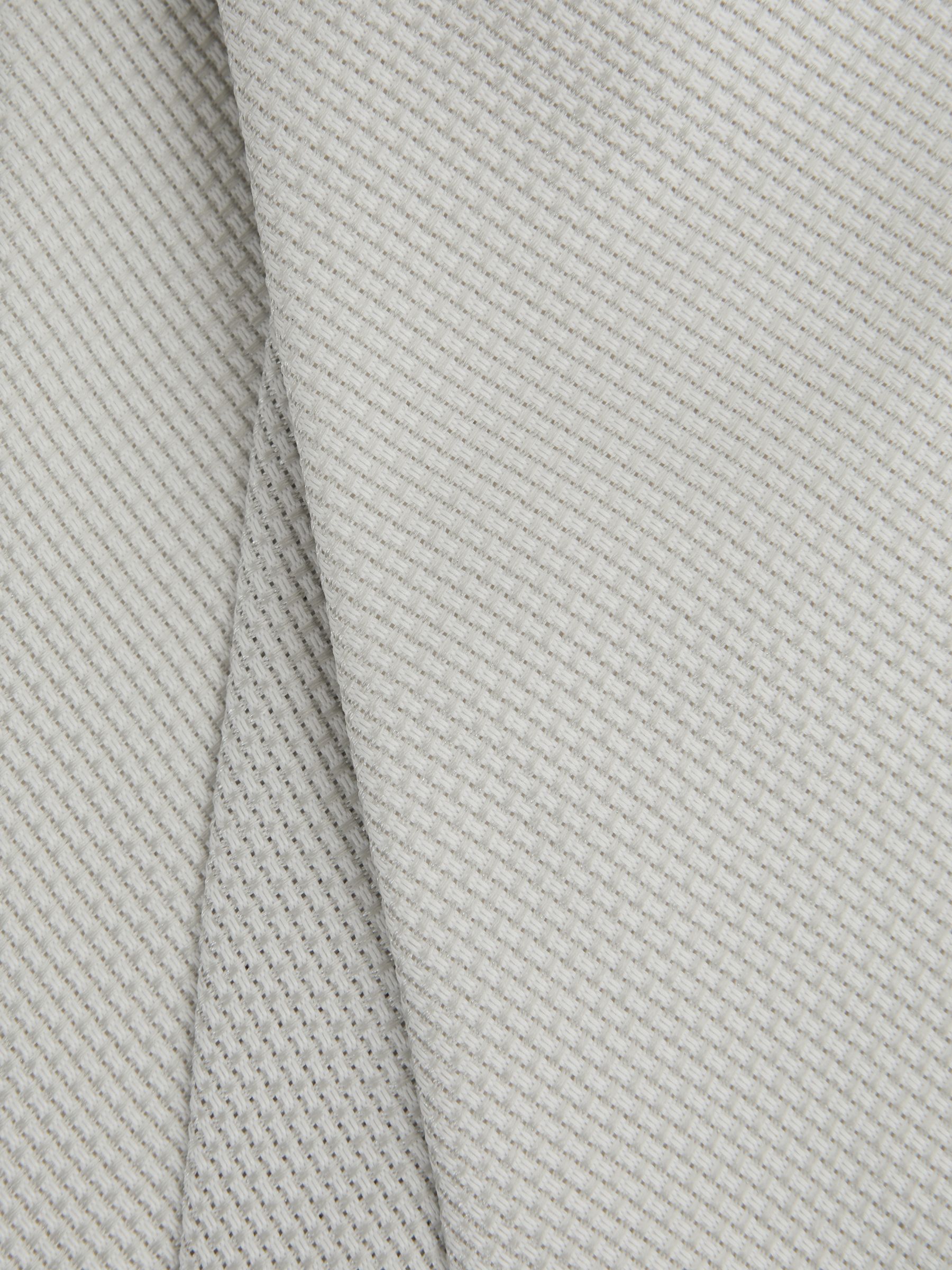 Textured Silk Blend Tie in Silver - Image 5 of 5