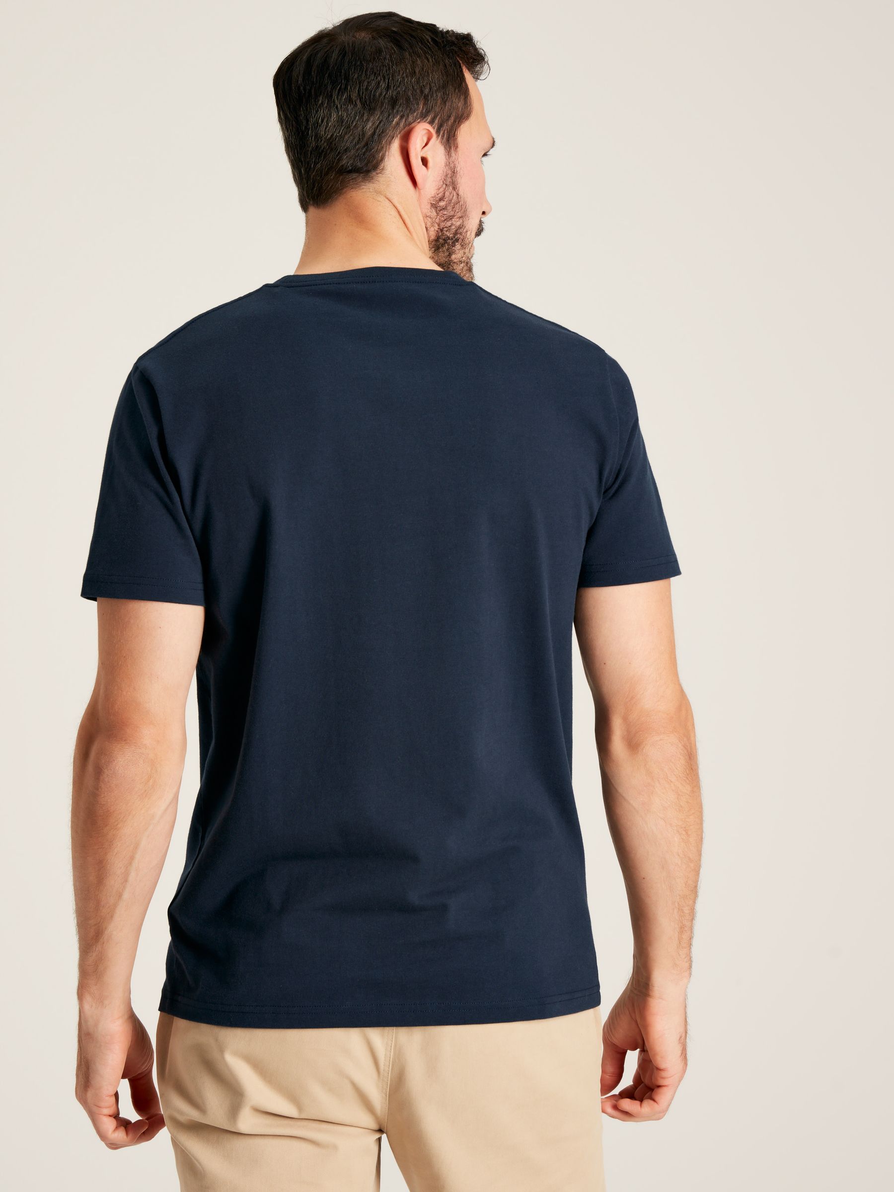 Denton Navy Blue Plain Jersey T-Shirt - Image 2 of 5