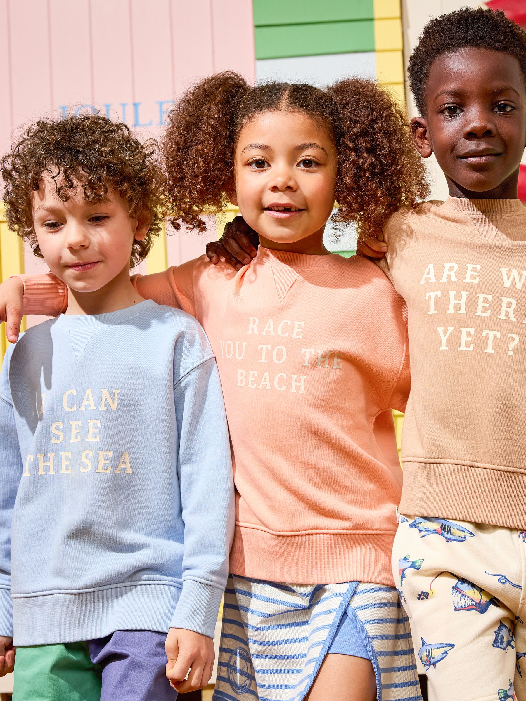 Kids' Sundaze Blue Crew Neck Slogan Sweatshirt - Image 2 of 7