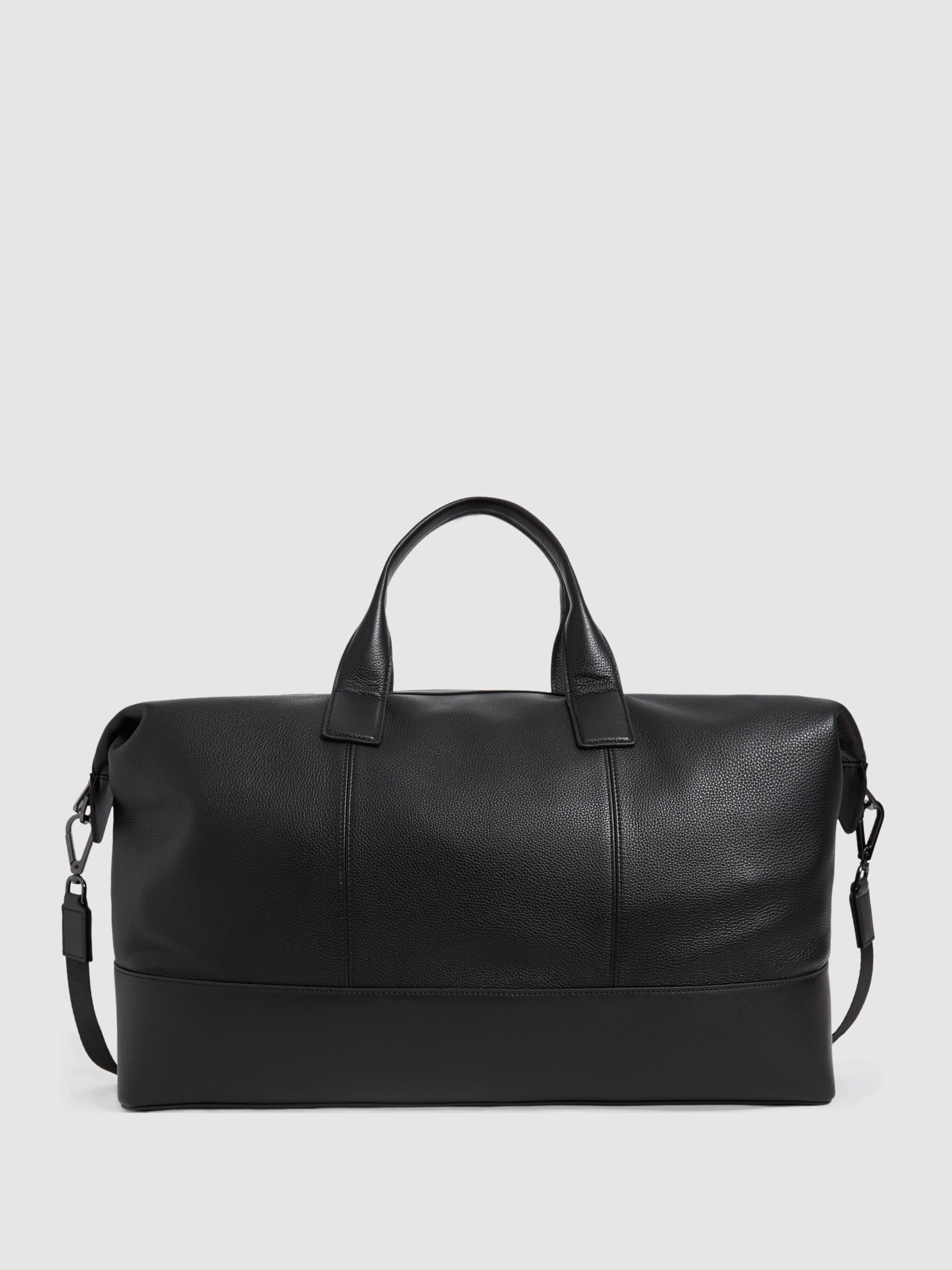 Leather Travel Bag in Black - Image 1 of 7