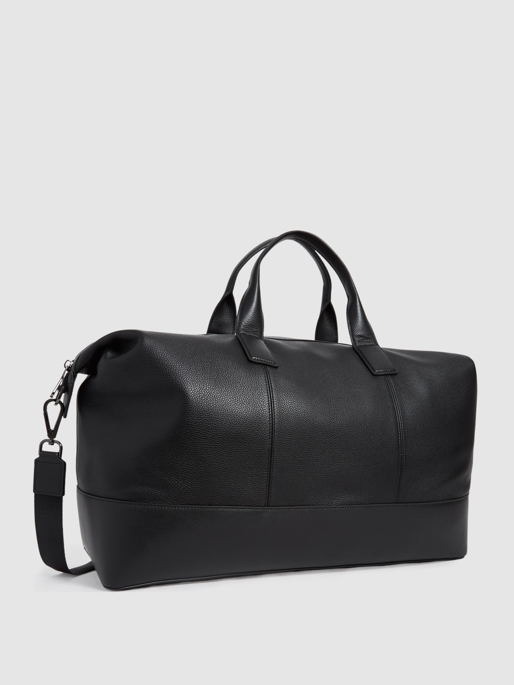Leather Travel Bag in Black - Image 4 of 7