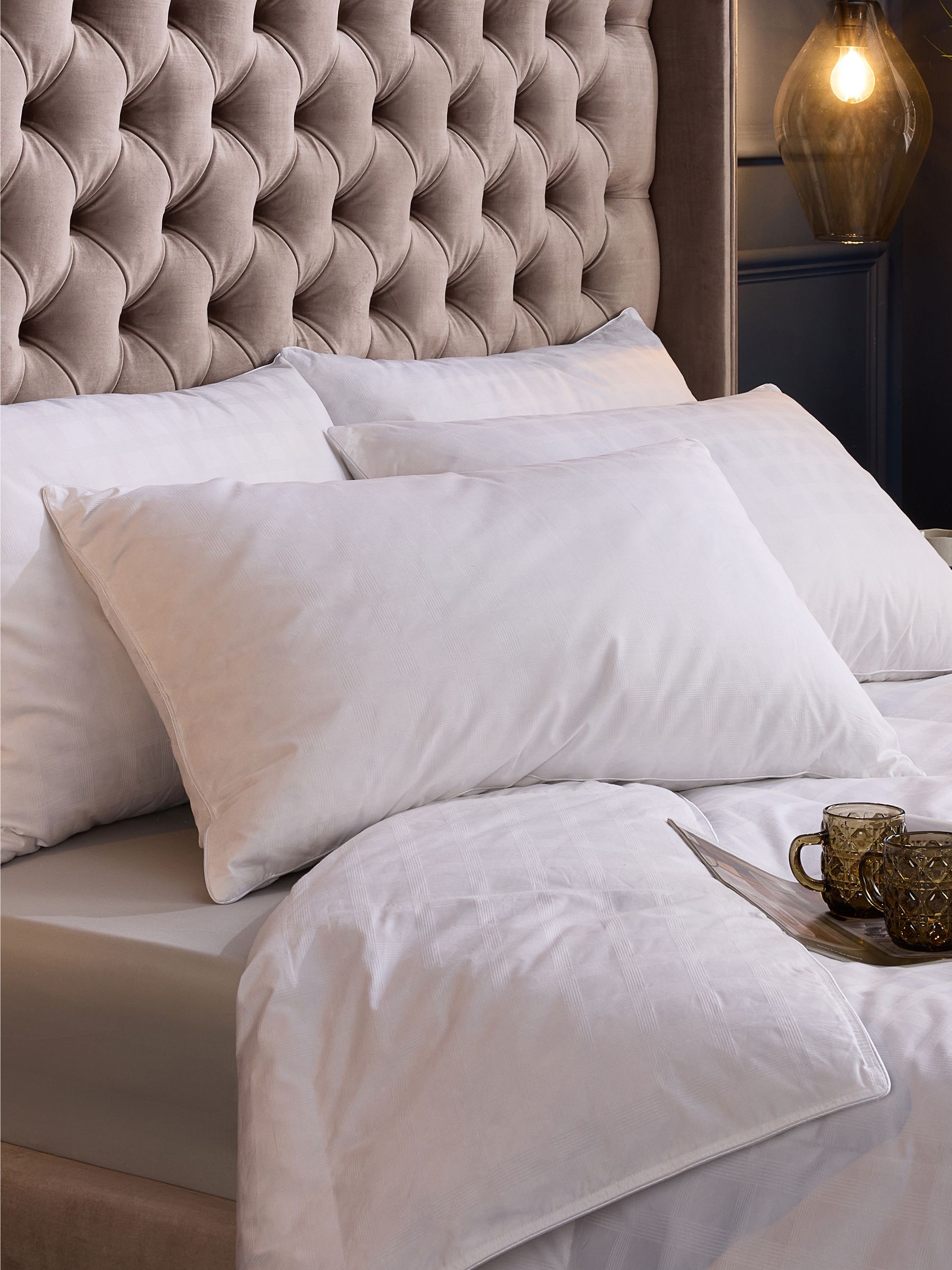 Snuggledown White Hungarian Goose Down 100% Cotton Pillow - Image 1 of 9