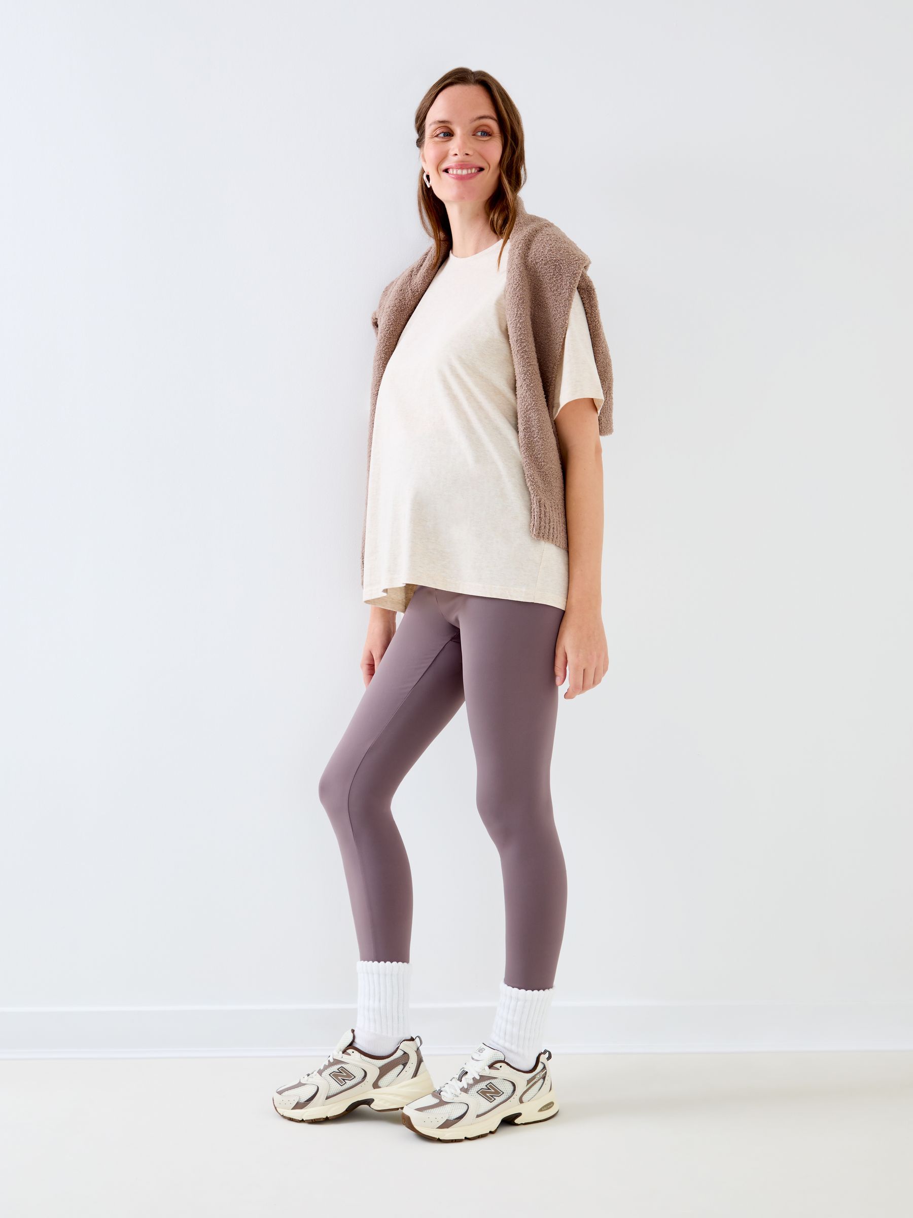 Plum Super Soft Seamless Maternity Leggings - Image 1 of 4