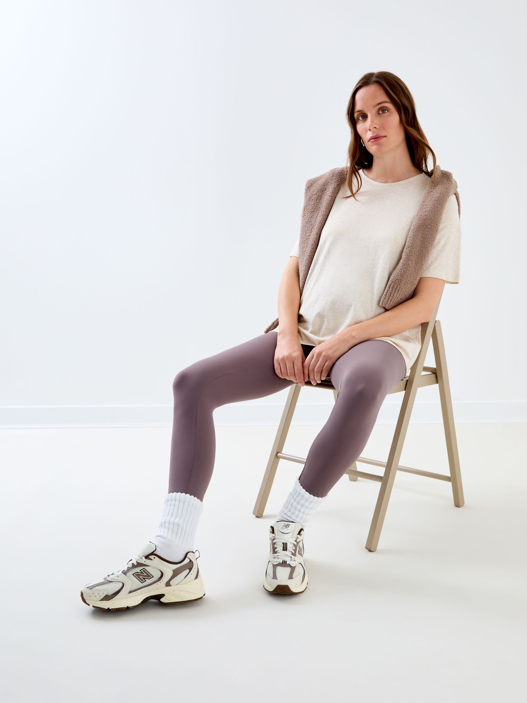 Plum Super Soft Seamless Maternity Leggings - Image 3 of 4
