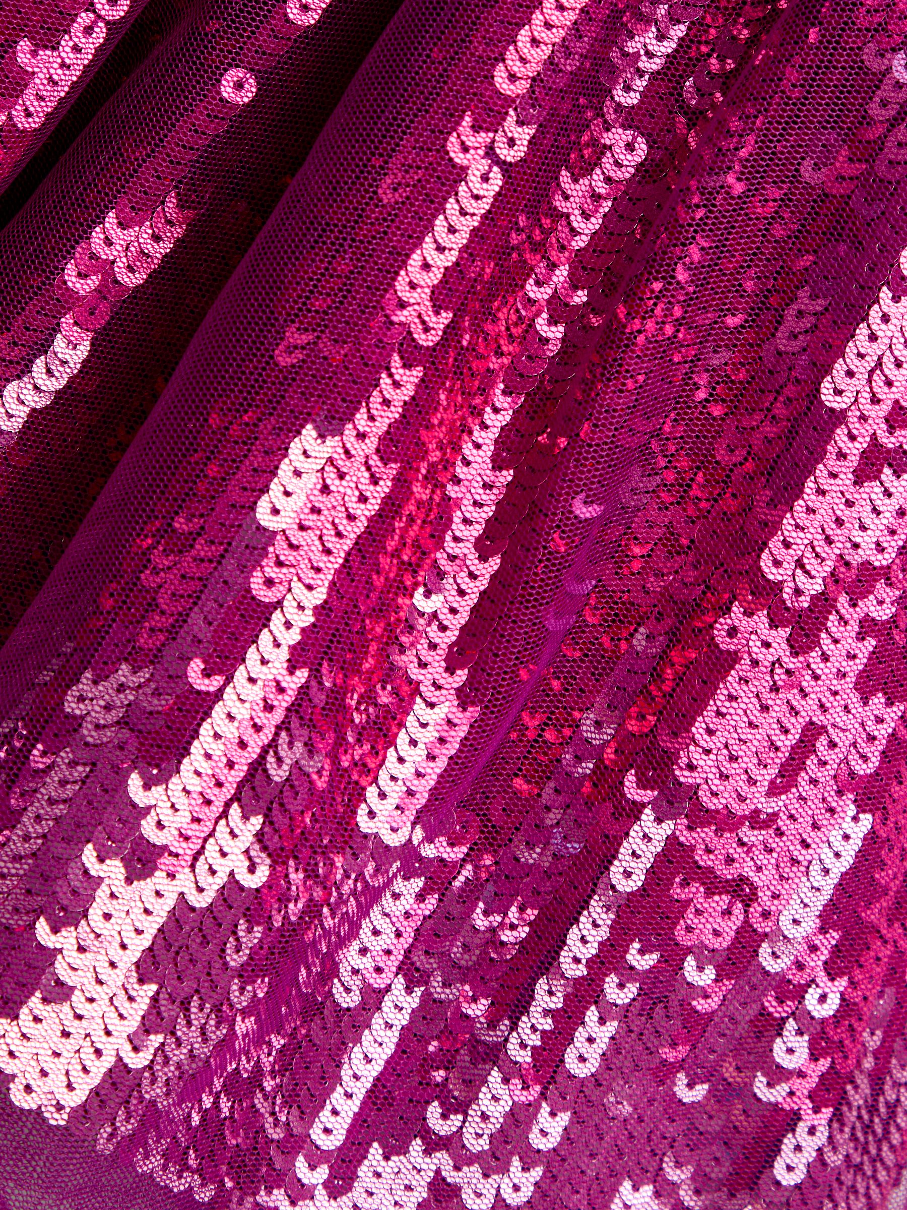 Plum Purple Velvet & Sequin Party Dress - Image 3 of 4
