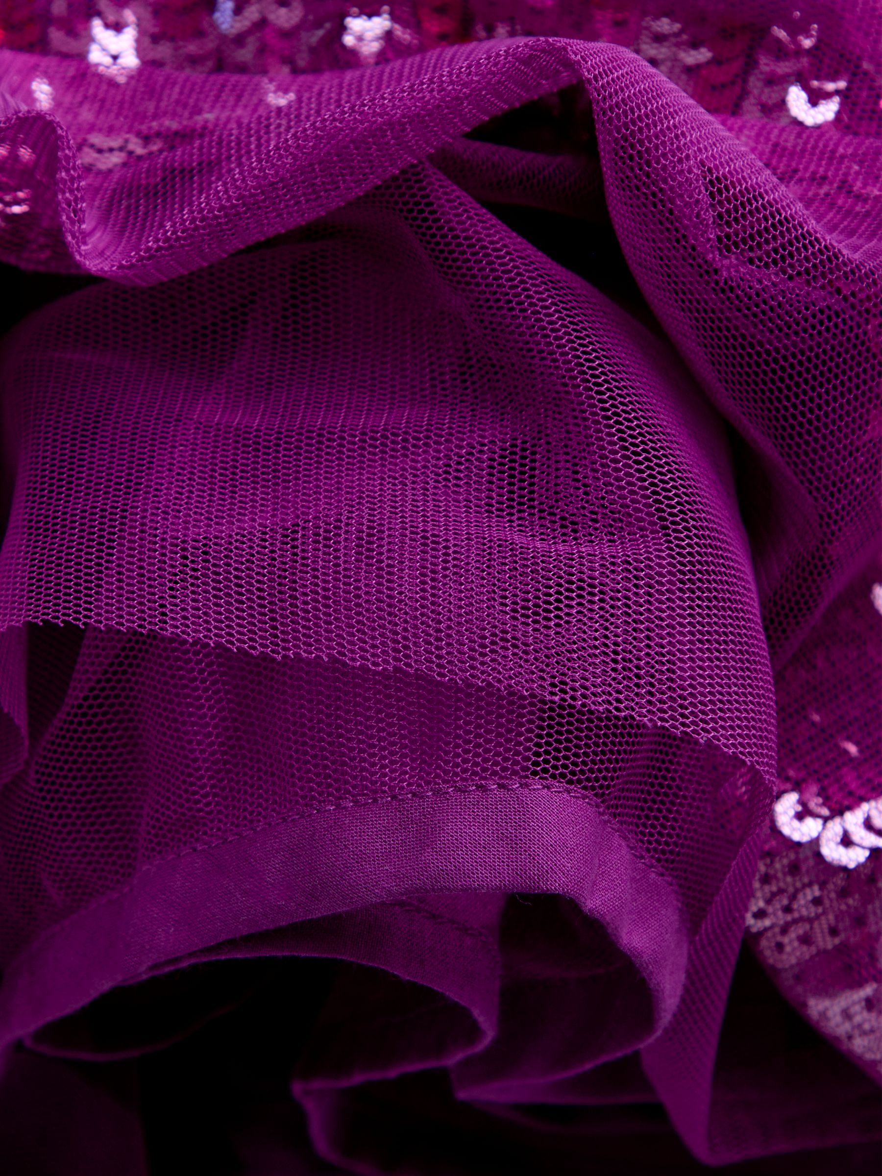 Plum Purple Velvet & Sequin Party Dress - Image 4 of 4