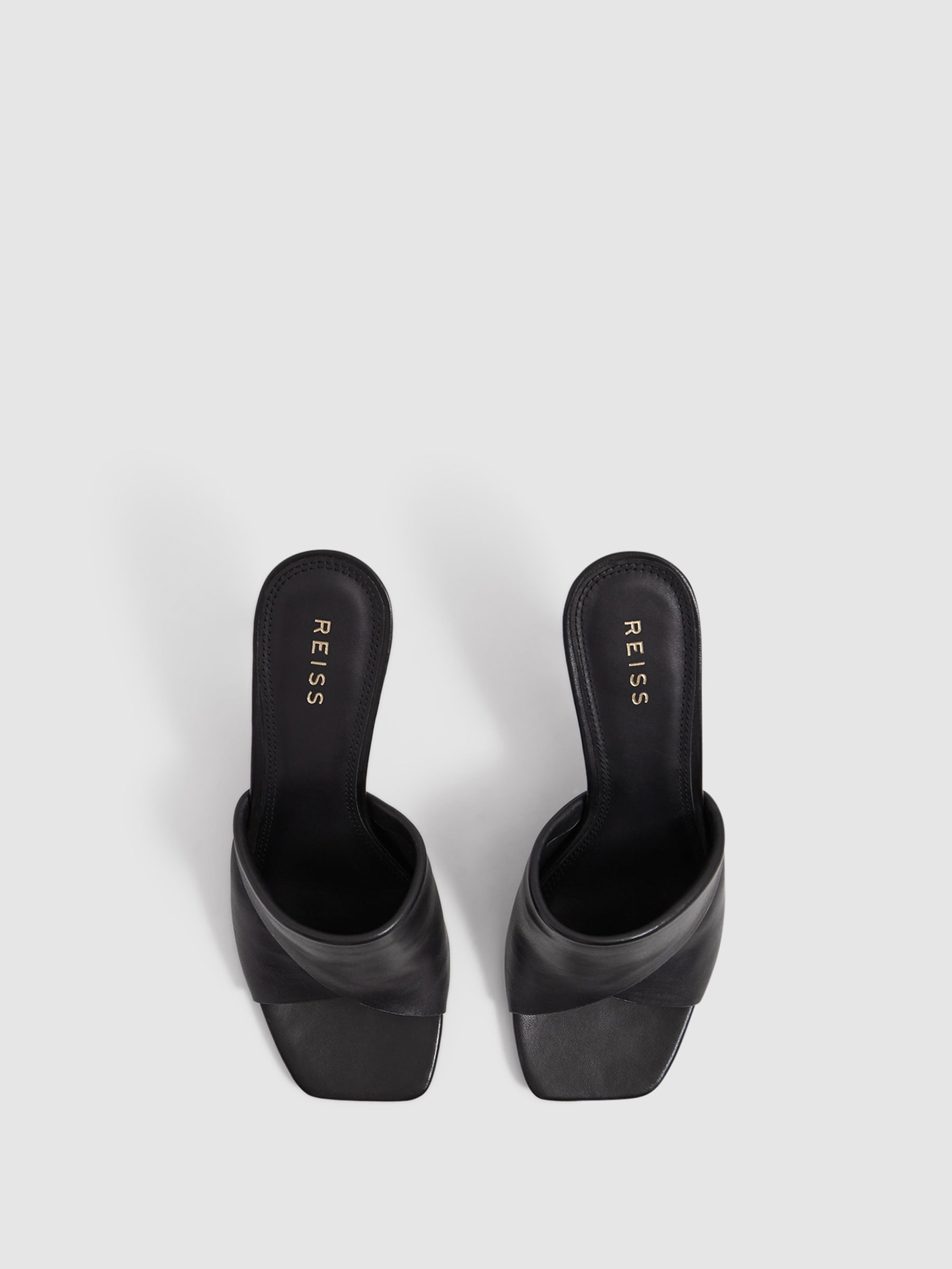 Folded Mules in Black - Image 5 of 7