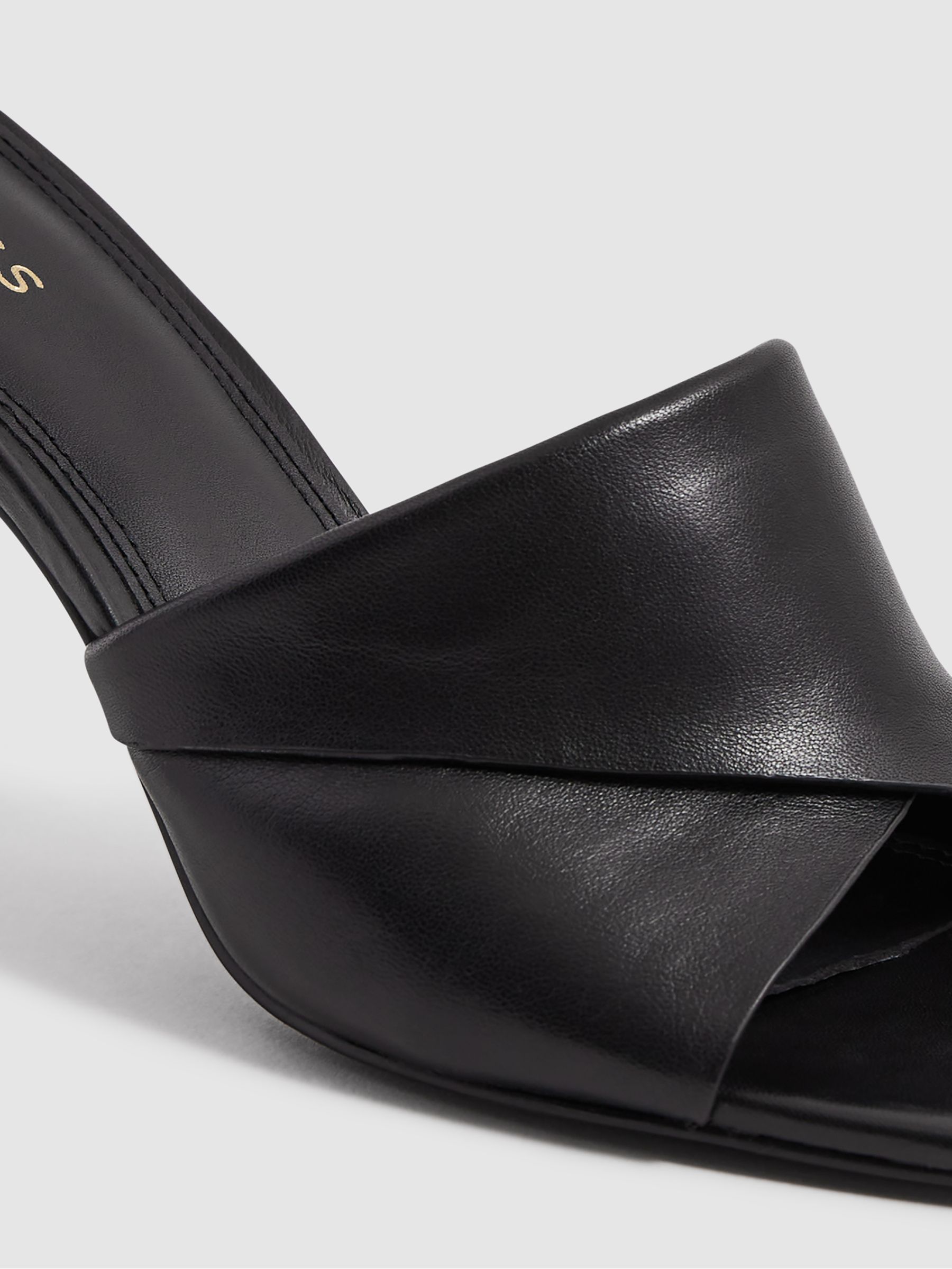Folded Mules in Black - Image 6 of 7
