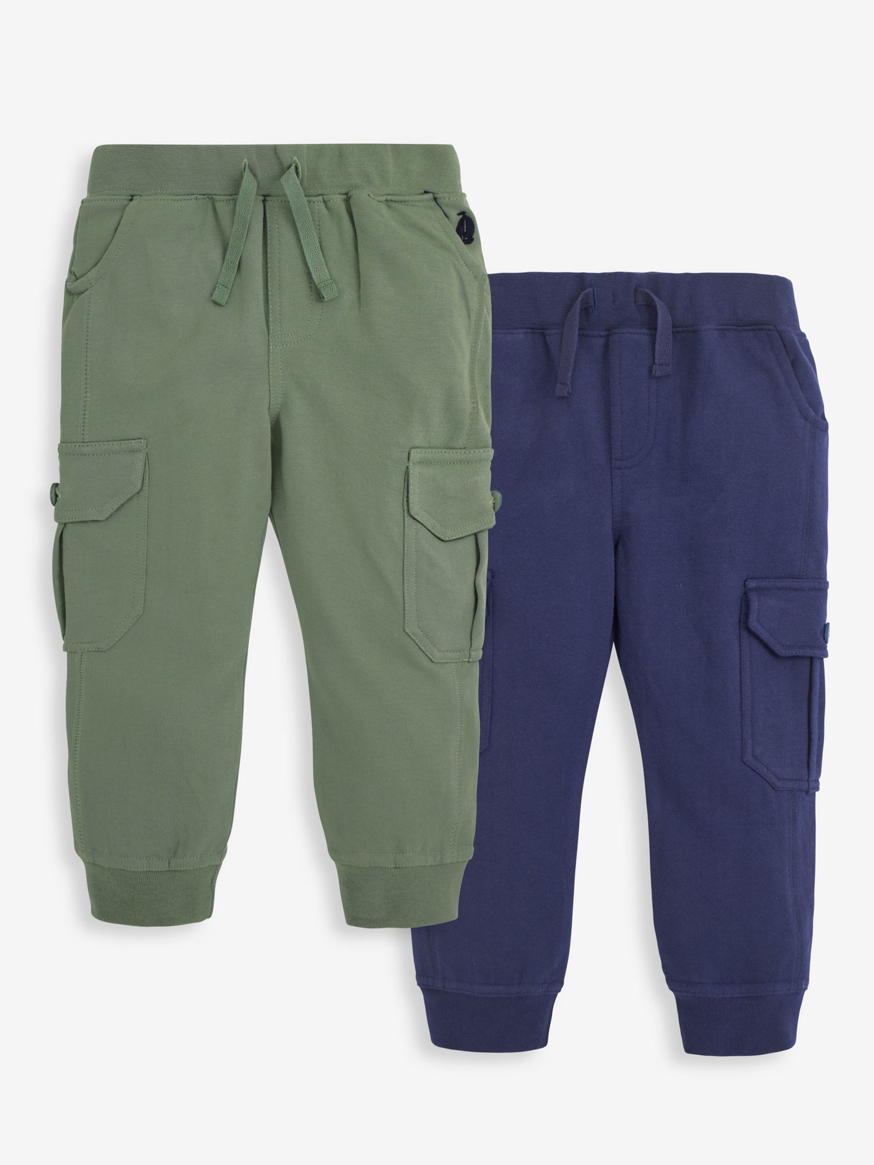 Navy Blue & Khaki Green 2-Pack Cargo Joggers - Image 7 of 10