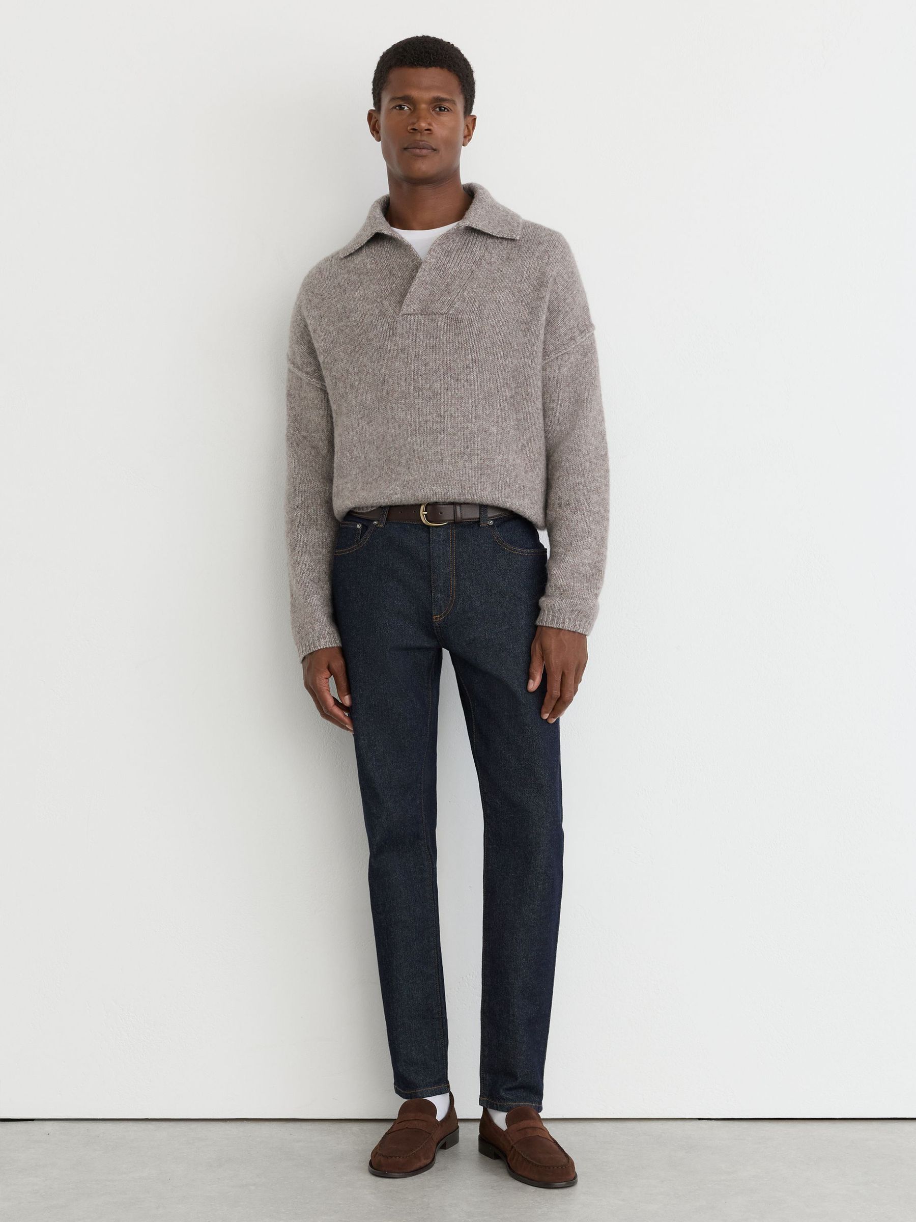 Cotton-Blend Slim-Fit Jeans in Raw Indigo - Image 1 of 6