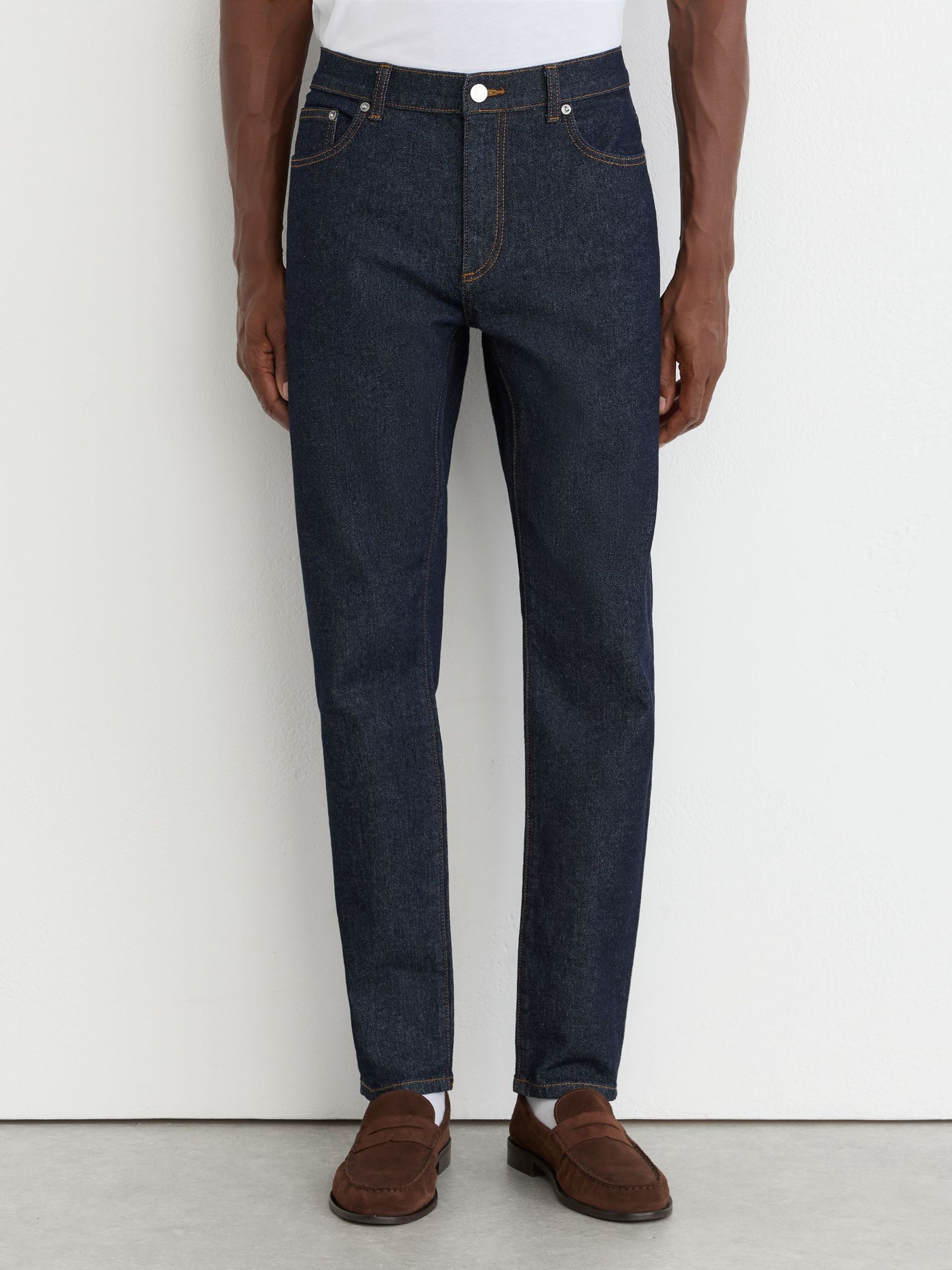 Cotton-Blend Slim-Fit Jeans in Raw Indigo - Image 3 of 6