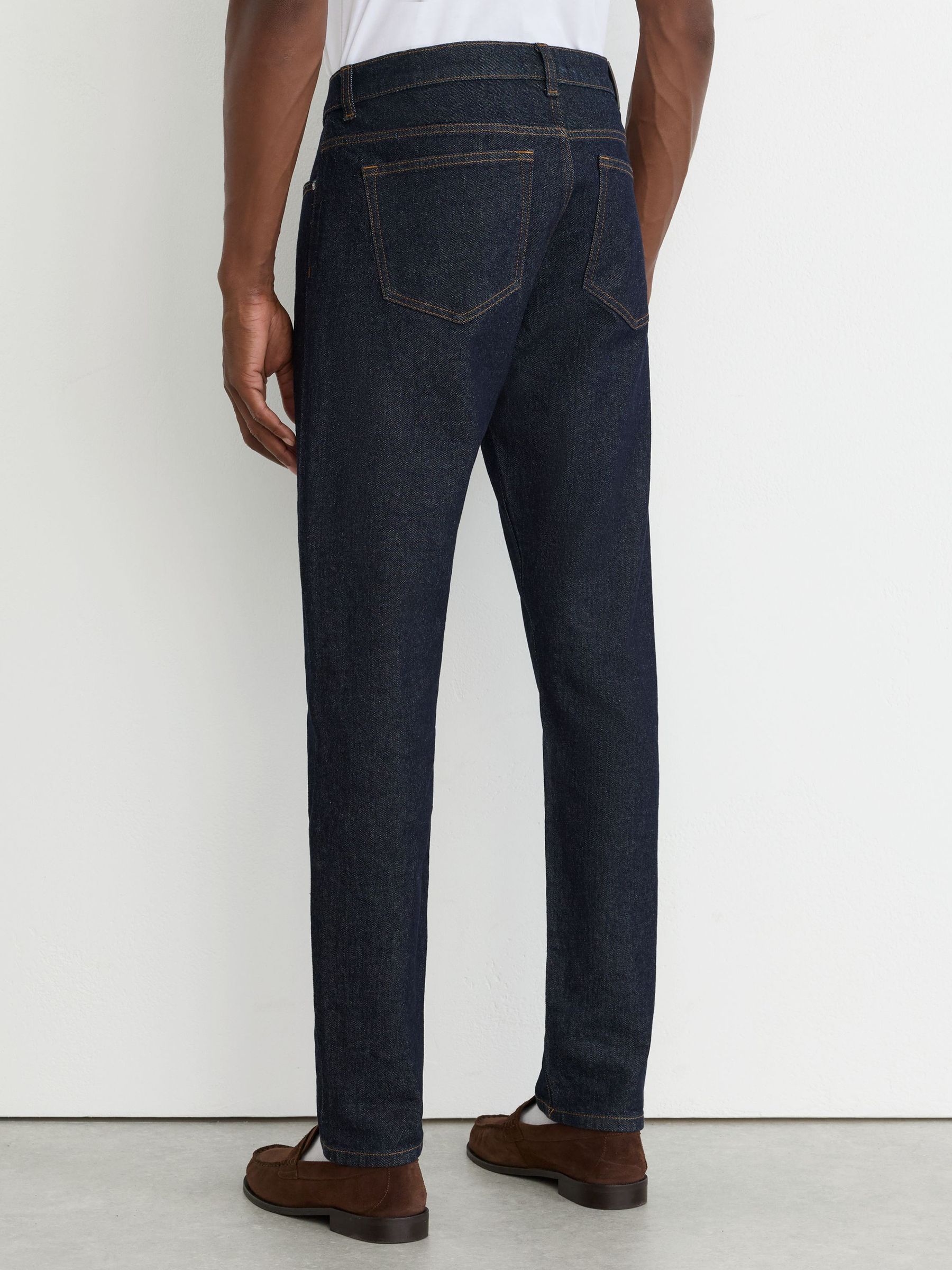 Cotton-Blend Slim-Fit Jeans in Raw Indigo - Image 5 of 6