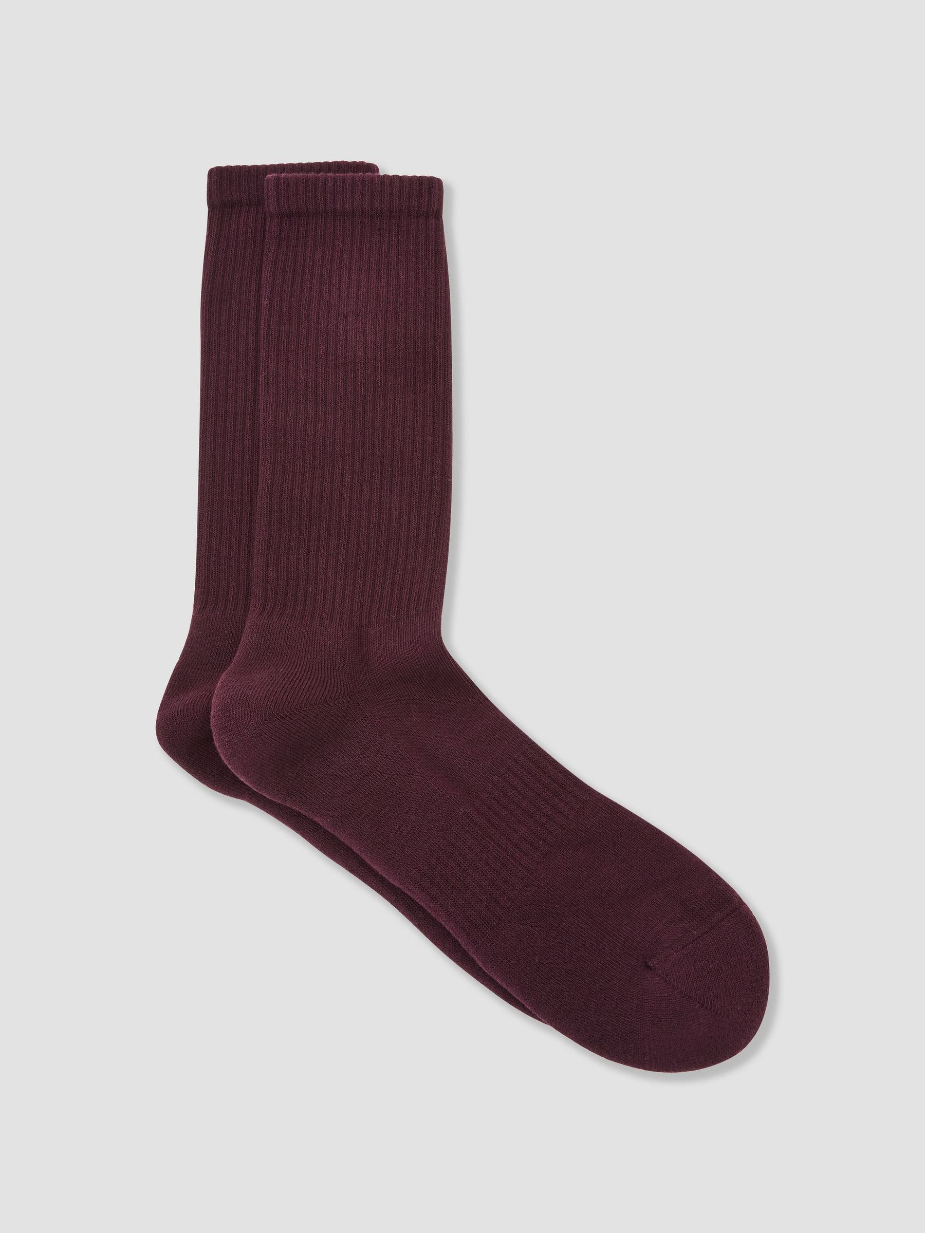 Cotton-Blend Ribbed Socks in Bordeaux - Image 1 of 3