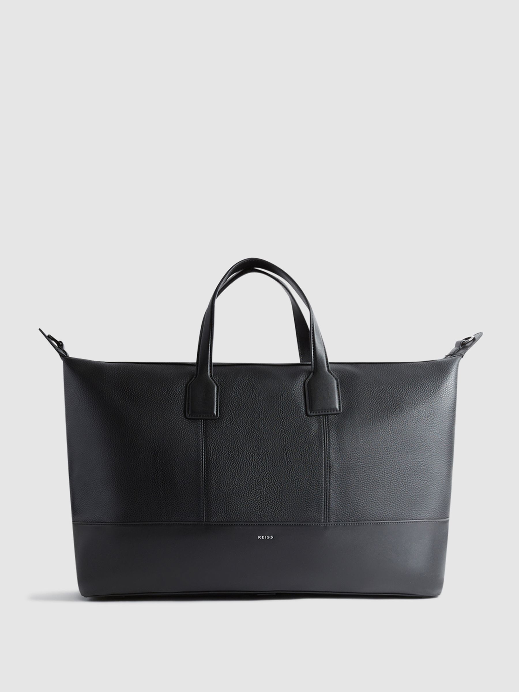 Leather Holdall in Black - Image 1 of 7 Leather Holdall in Black - Image 1 of 7