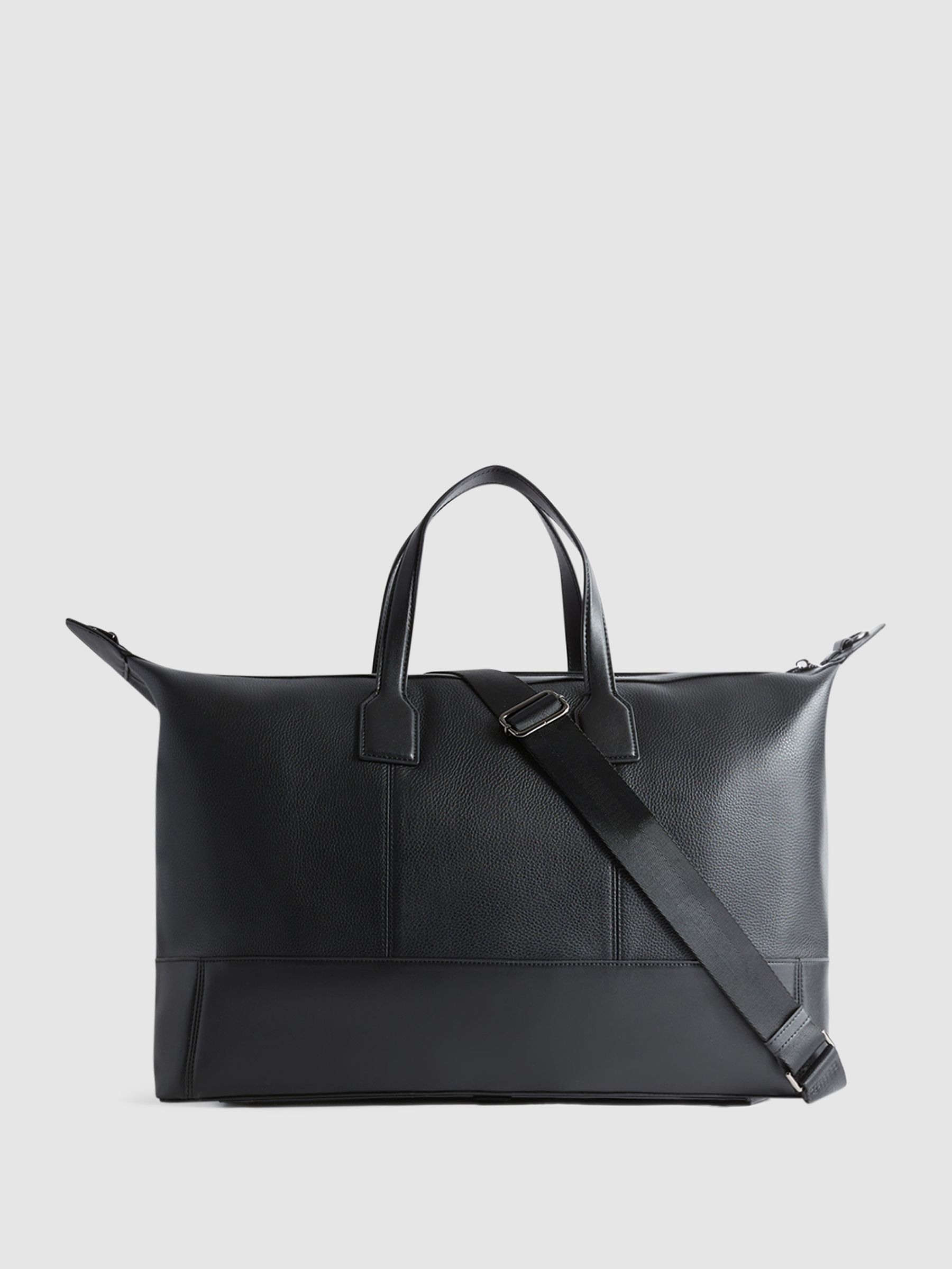 Leather Holdall in Black - Image 5 of 7
