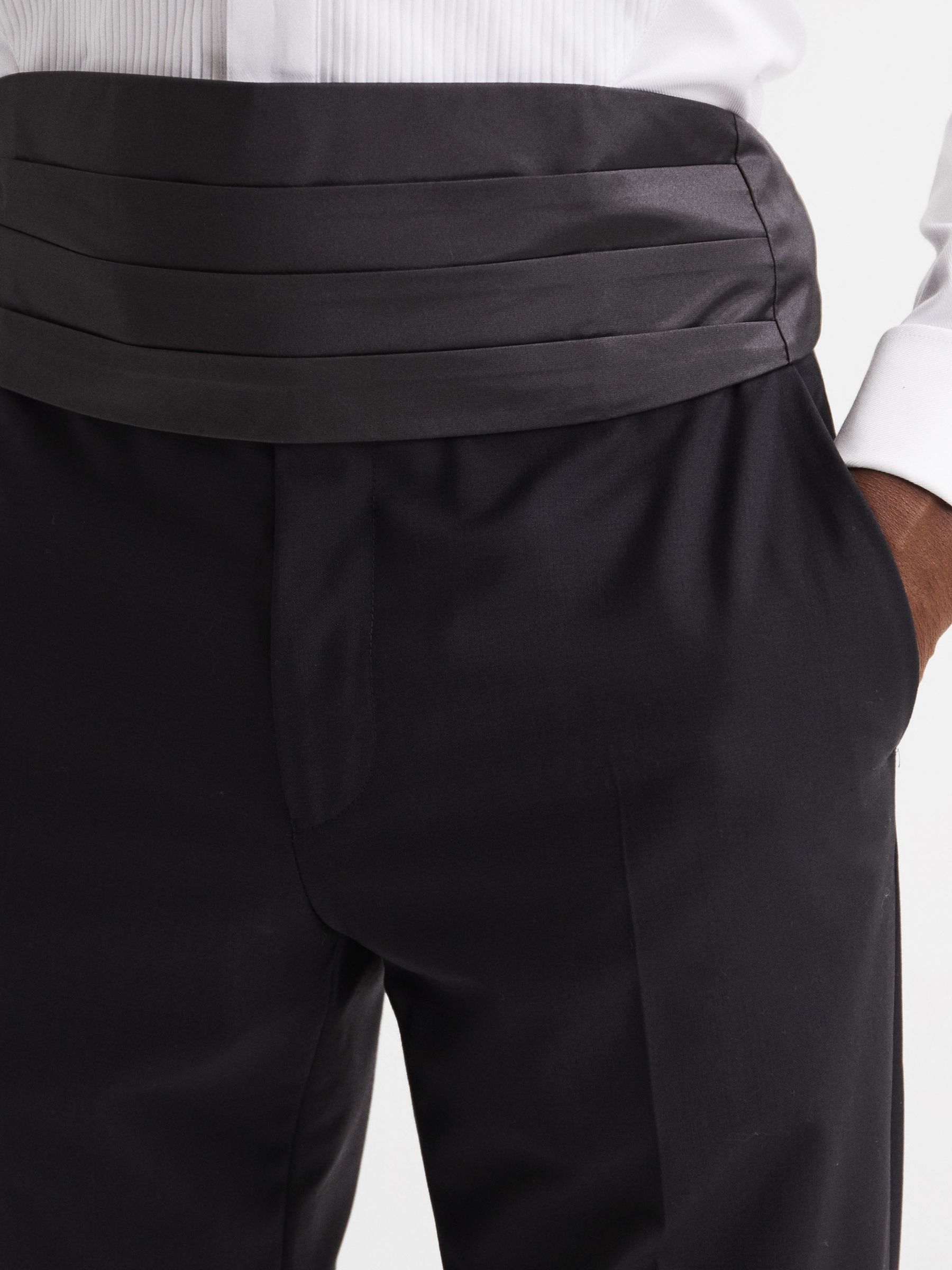 Silk Cummerbund in Black - Image 2 of 5