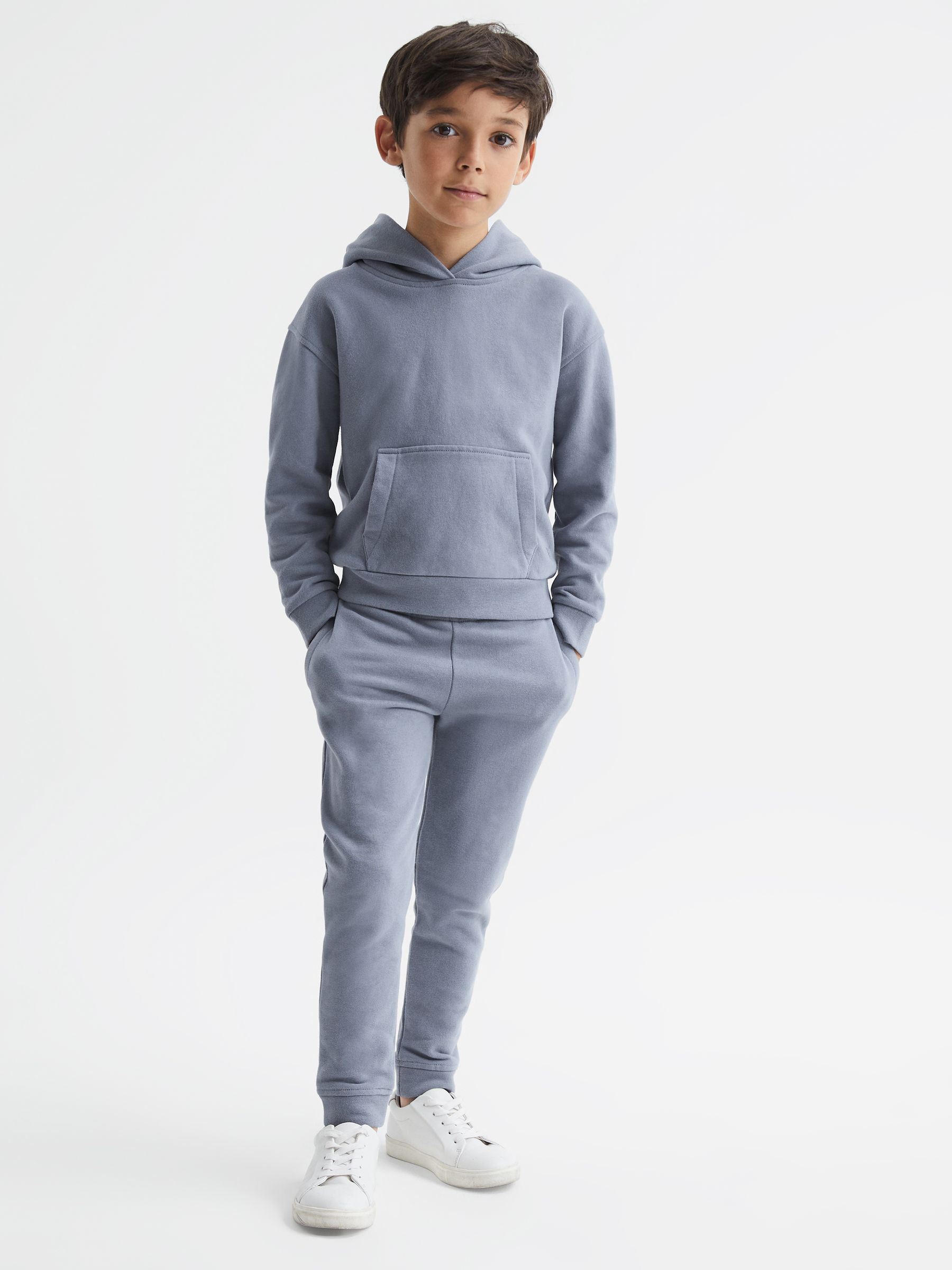 Oversized Cotton Jersey Hoodie in Ashley Blue - Image 1 of 5