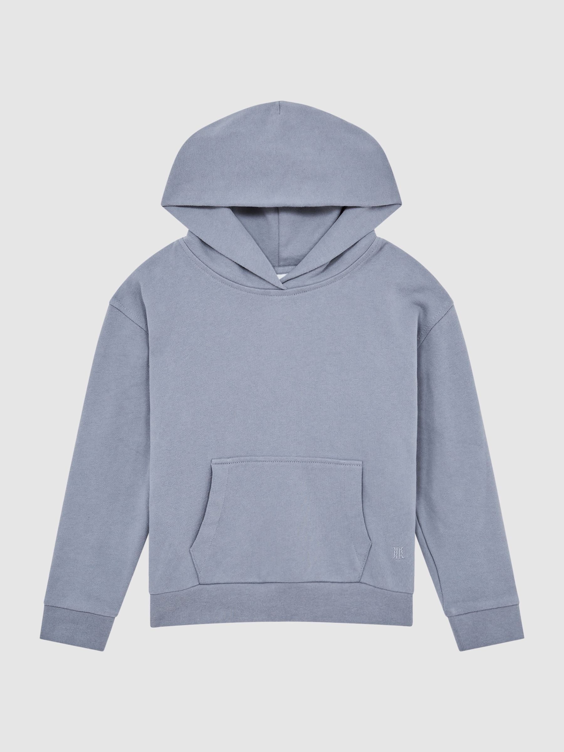 Oversized Cotton Jersey Hoodie in Ashley Blue - Image 2 of 5