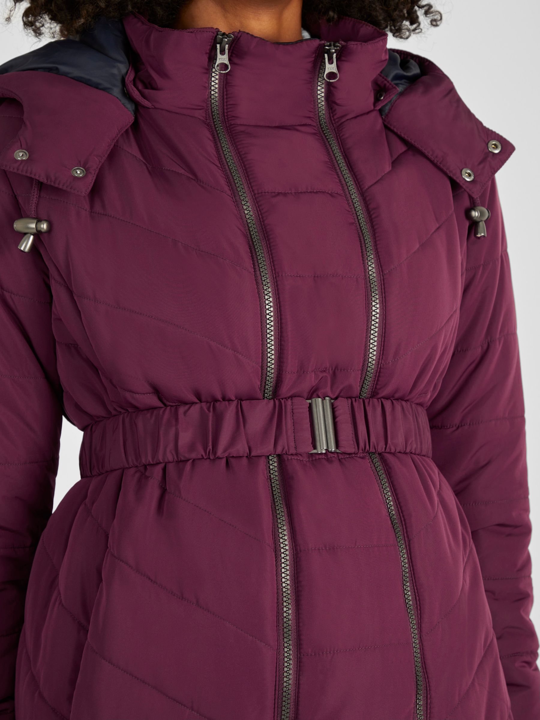 Wine Red 2-in-1 Maternity Puffer Jacket - Image 4 of 4