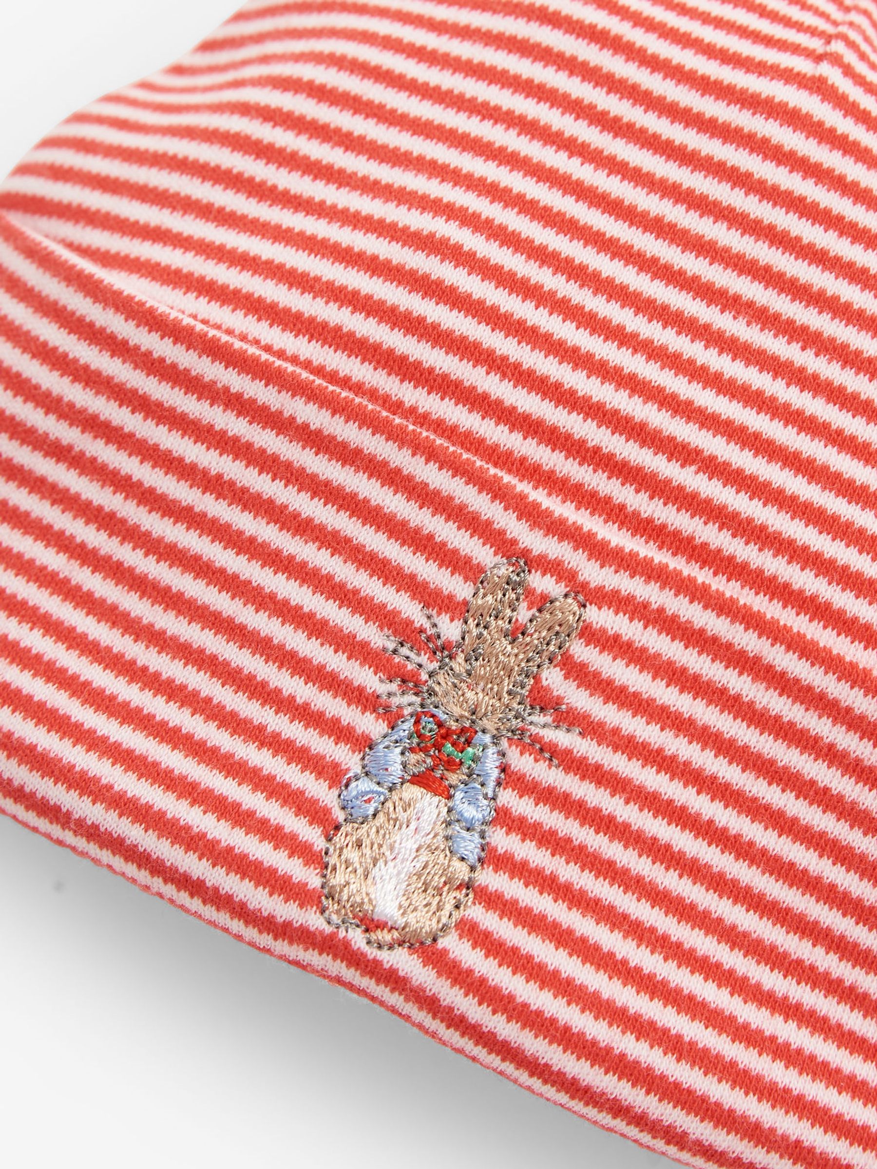 2-Piece Peter Rabbit Smocked Christmas Baby Sleepsuit & Hat Set in Red - Image 7 of 7