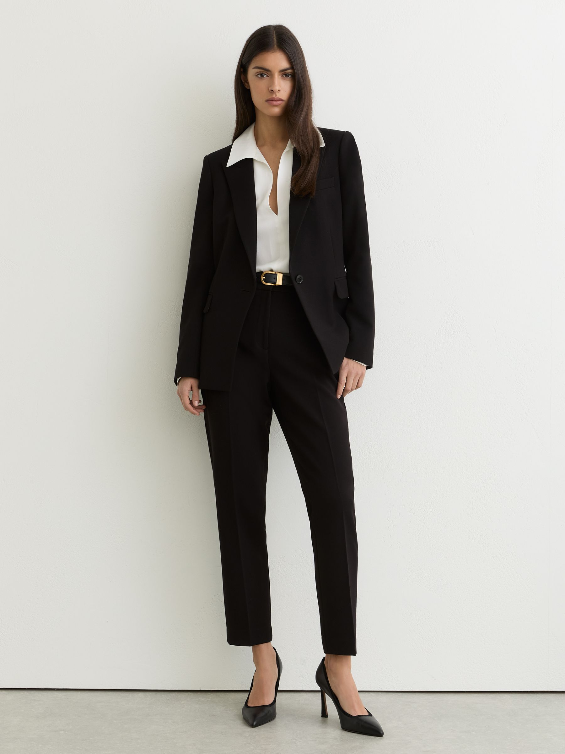 Tall Slim-Fit Suit Trousers in Black - Image 1 of 8
