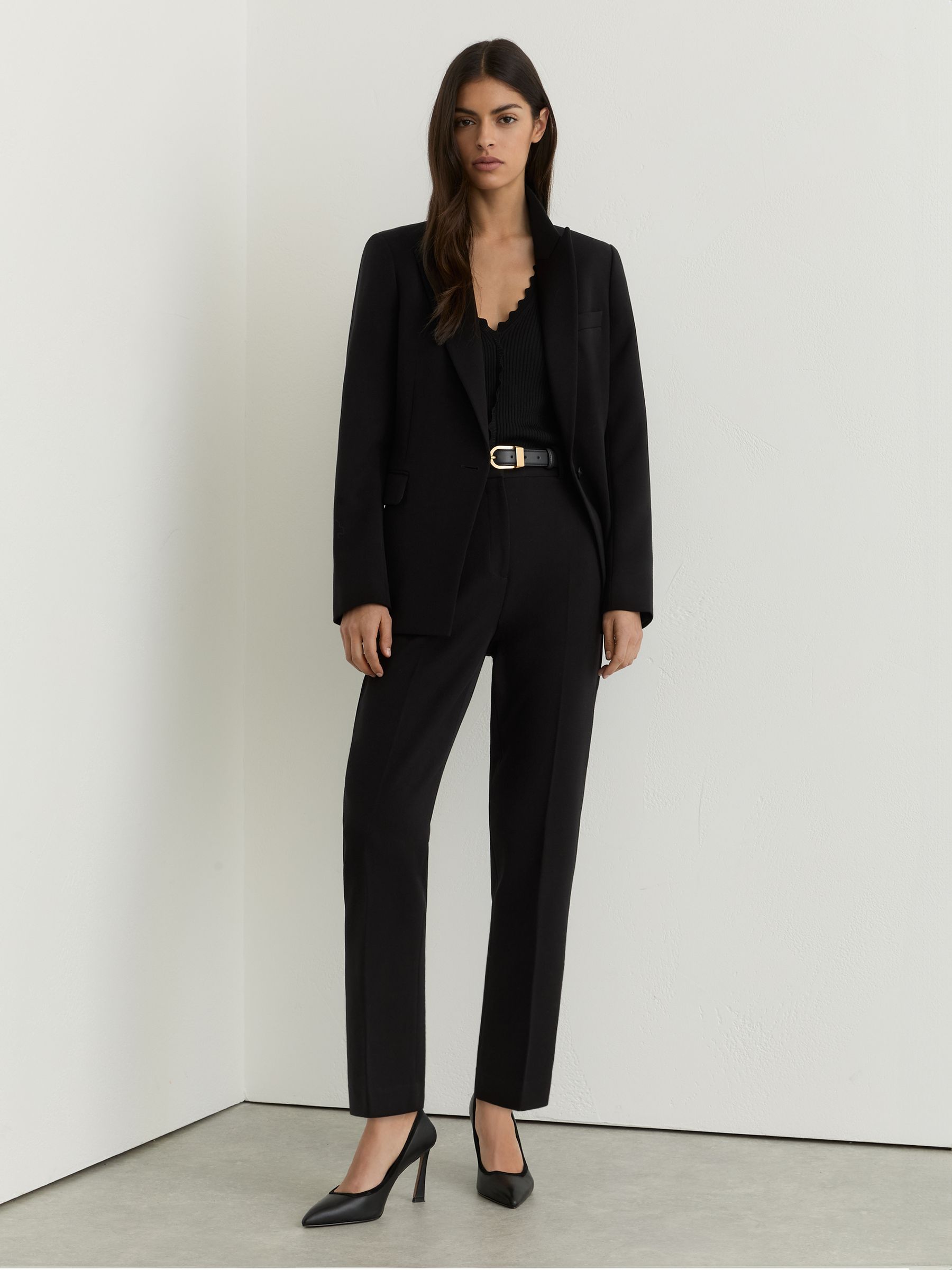 Tall Slim-Fit Suit Trousers in Black - Image 6 of 8