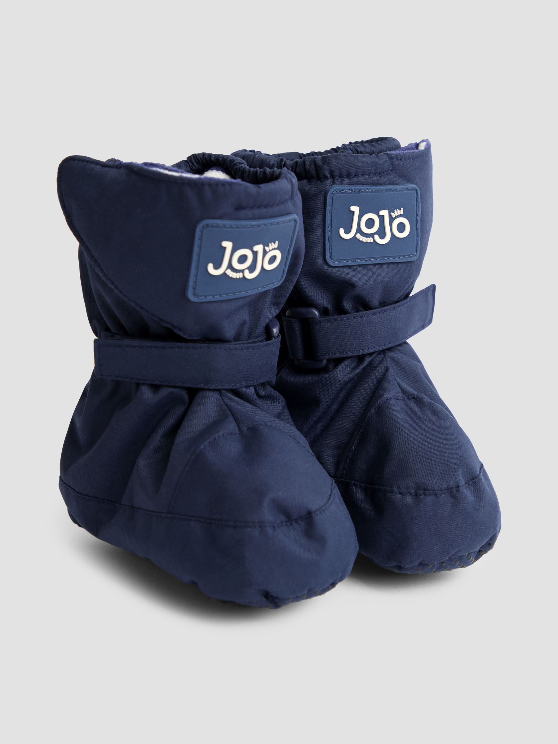 Navy Blue Waterproof Fleece Lined Baby Booties | JoJo Maman Bébé USA