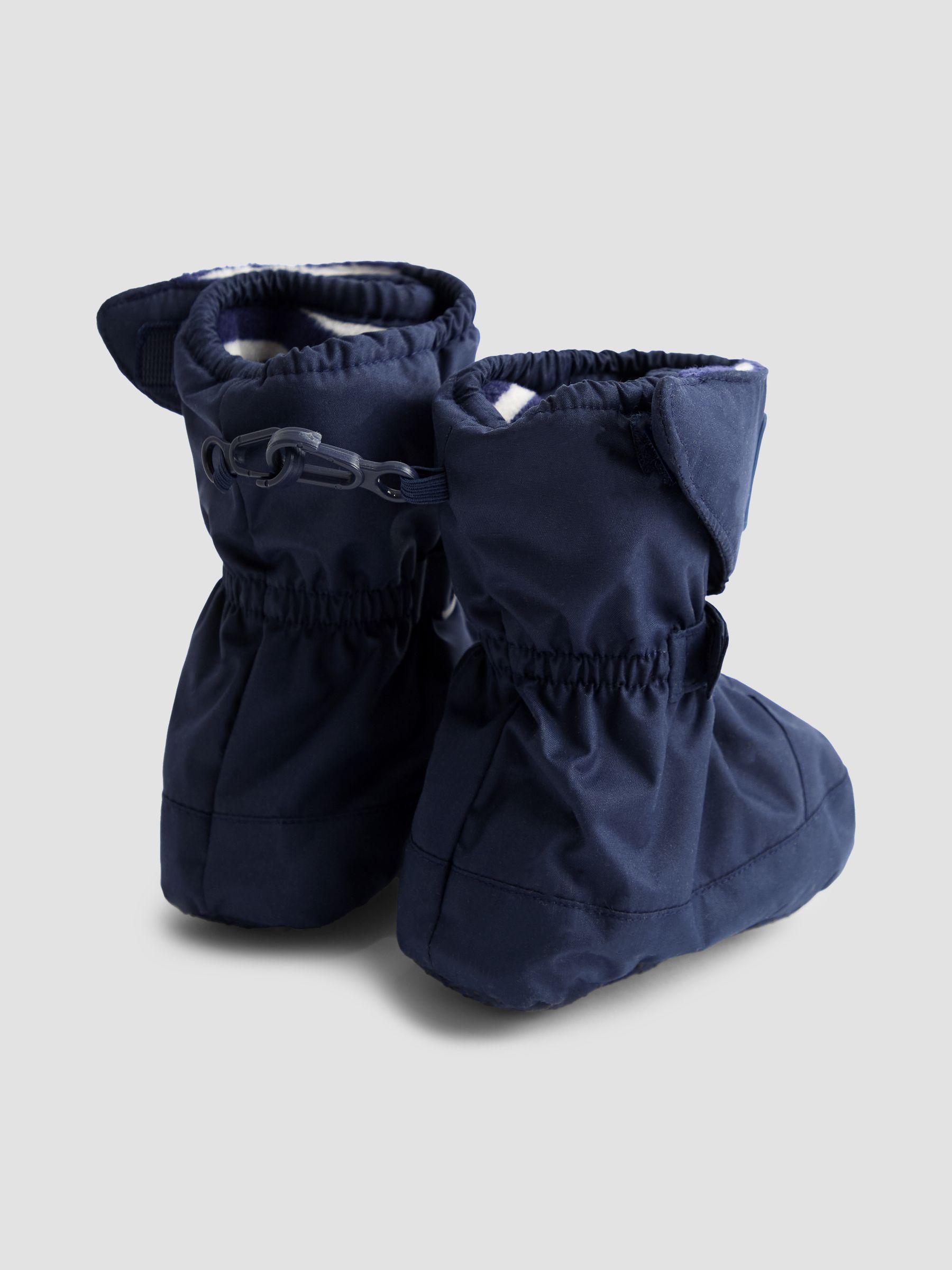 Navy Blue Waterproof Fleece Lined Baby Booties - Image 2 of 4