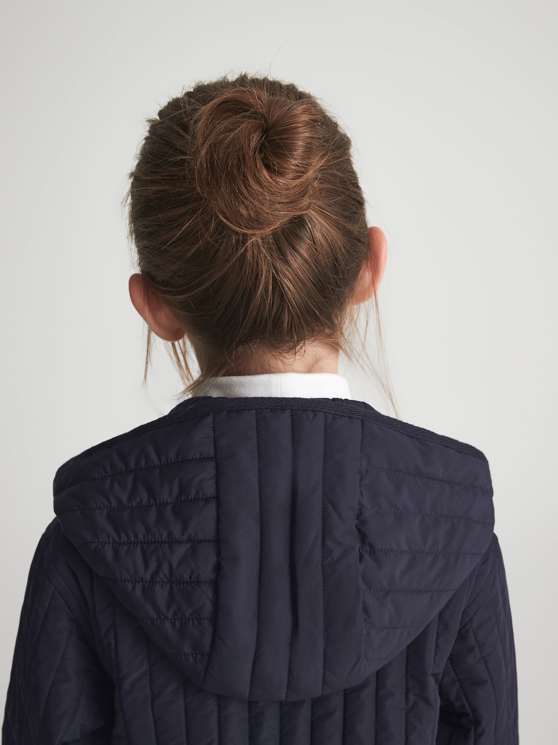 Senior Quilted Puffer Jacket in Navy - Image 8 of 9