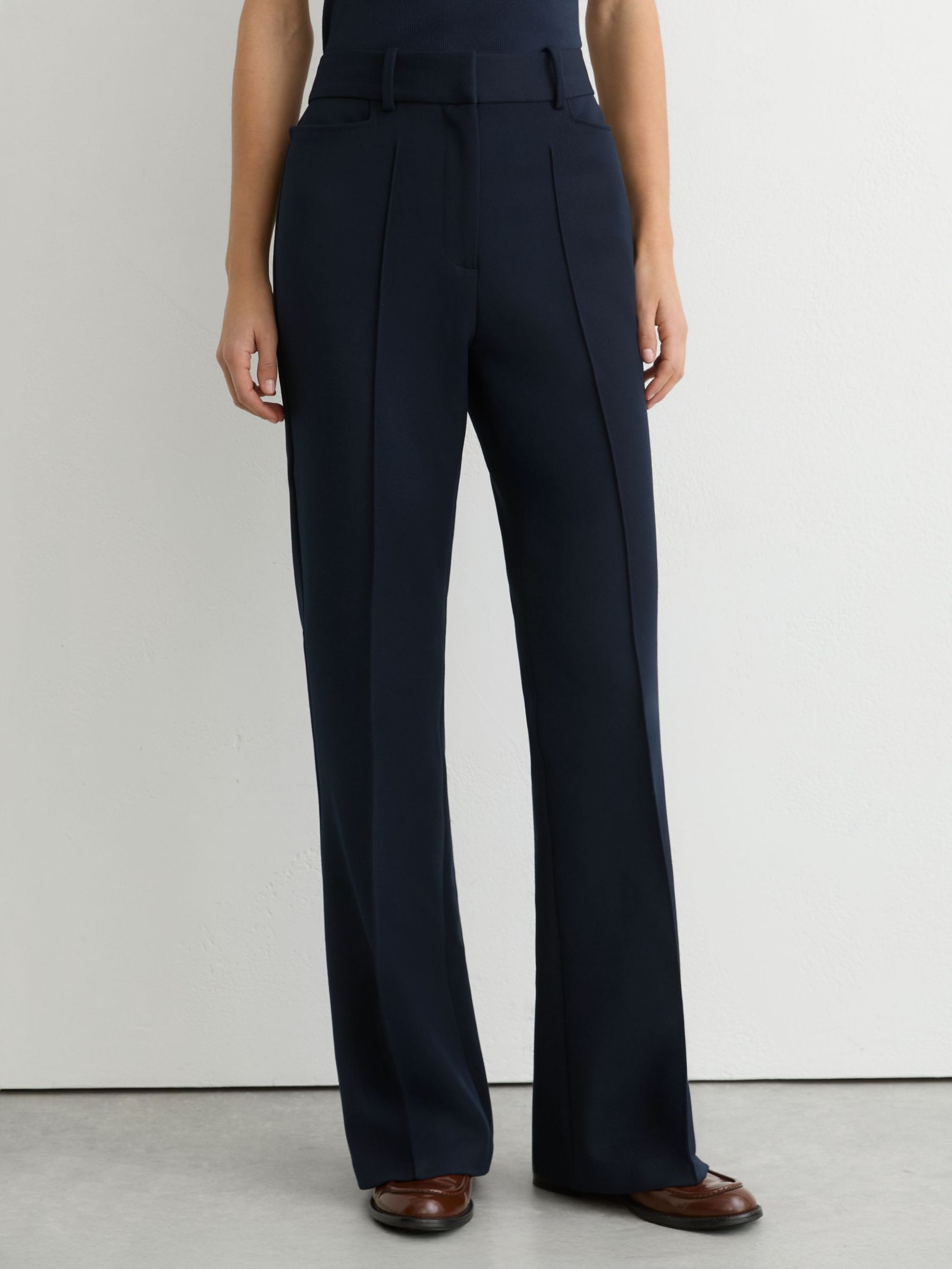 Grands Pantalon de costume évasé bleu marine - Image 4 de 8