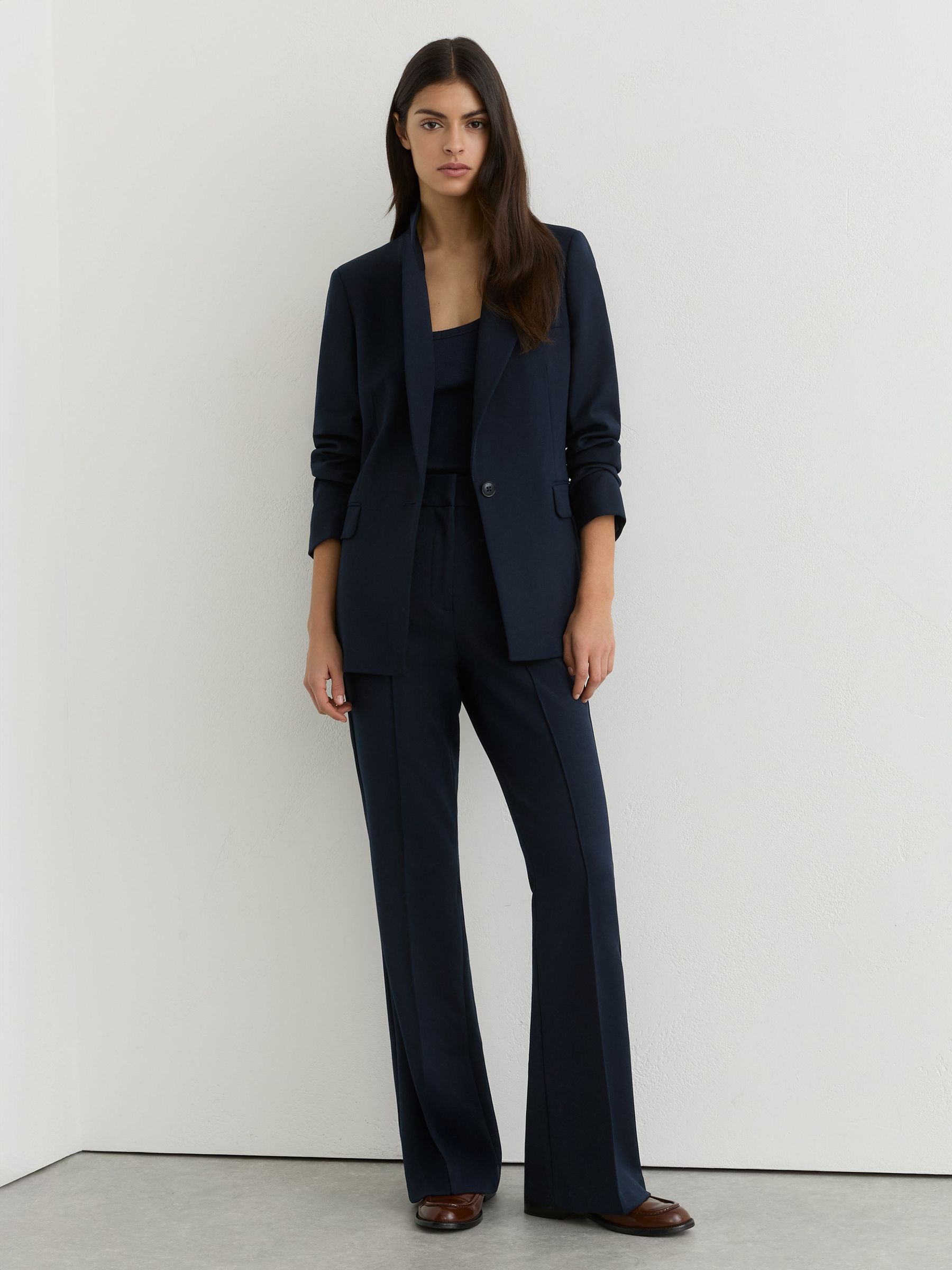 Grands Pantalon de costume évasé bleu marine - Image 6 de 8